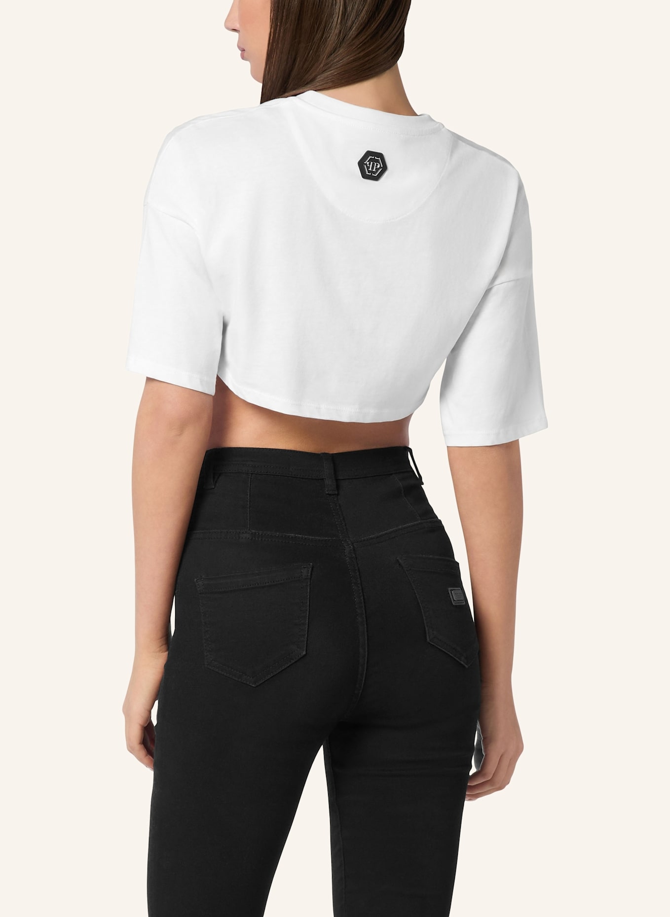 PHILIPP PLEIN T-Shirt Rundhalsausschnitt Ss: WEISS