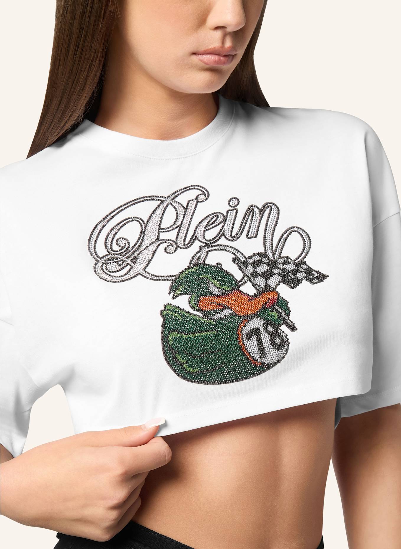 PHILIPP PLEIN T-Shirt Rundhalsausschnitt Ss: WEISS