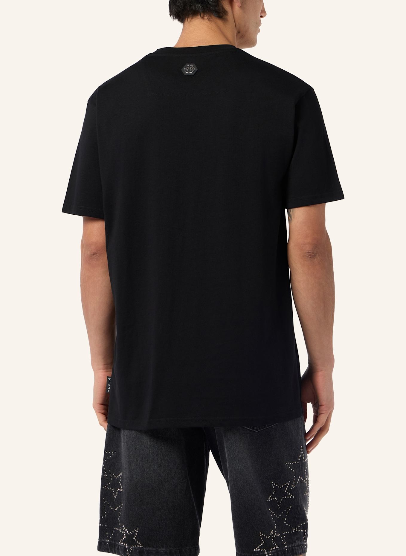 PHILIPP PLEIN PHILIPP PLEIN Round Neck T-Shirt Eagle Tattoo: SCHWARZ