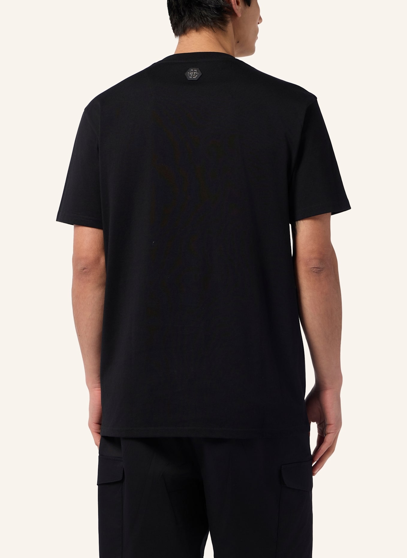 PHILIPP PLEIN PHILIPP PLEIN Round Neck T-Shirt Lava Skull Stones: SCHWARZ