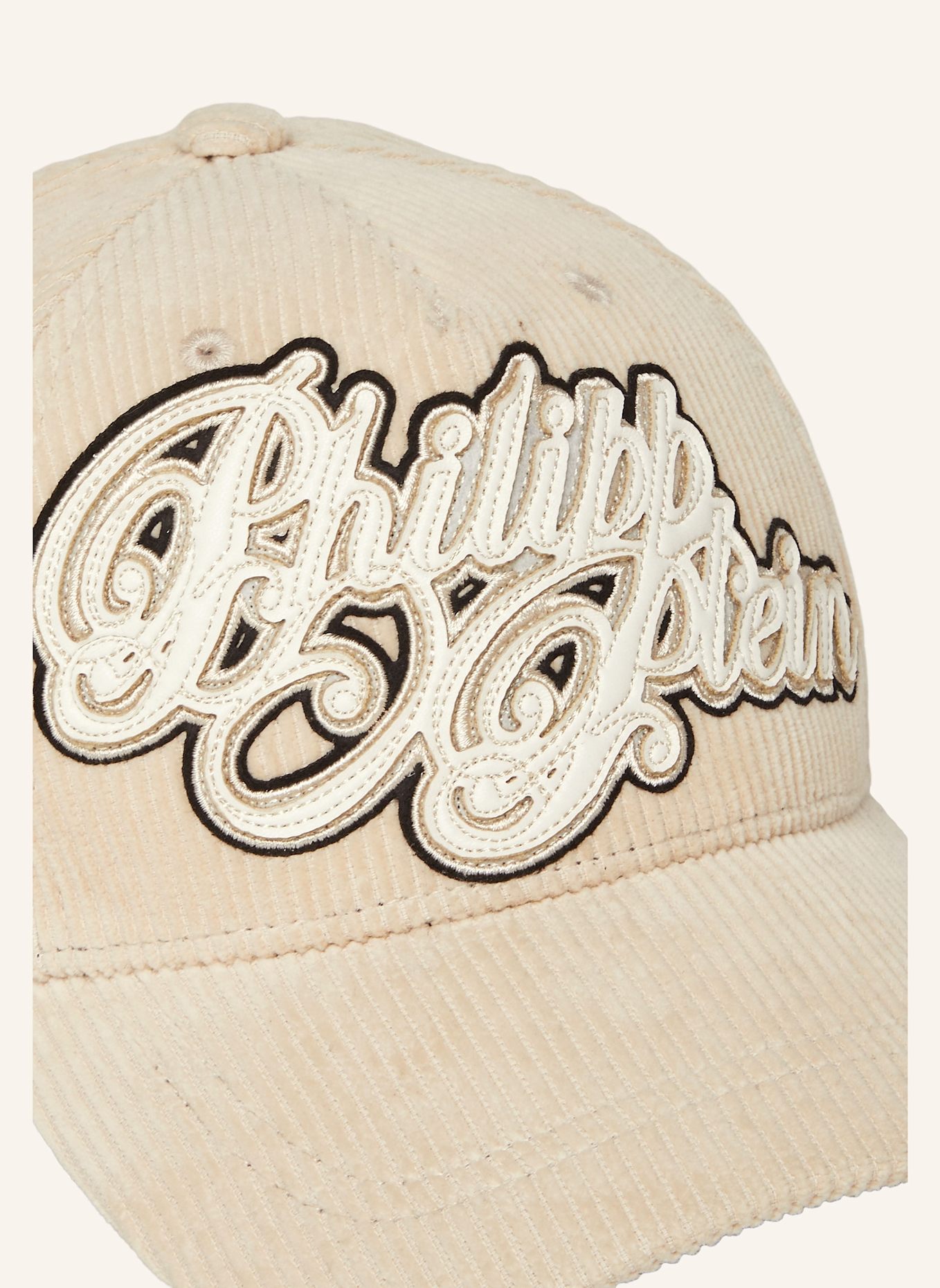 PHILIPP PLEIN Baseballkappe SIGNATURE: BEIGE
