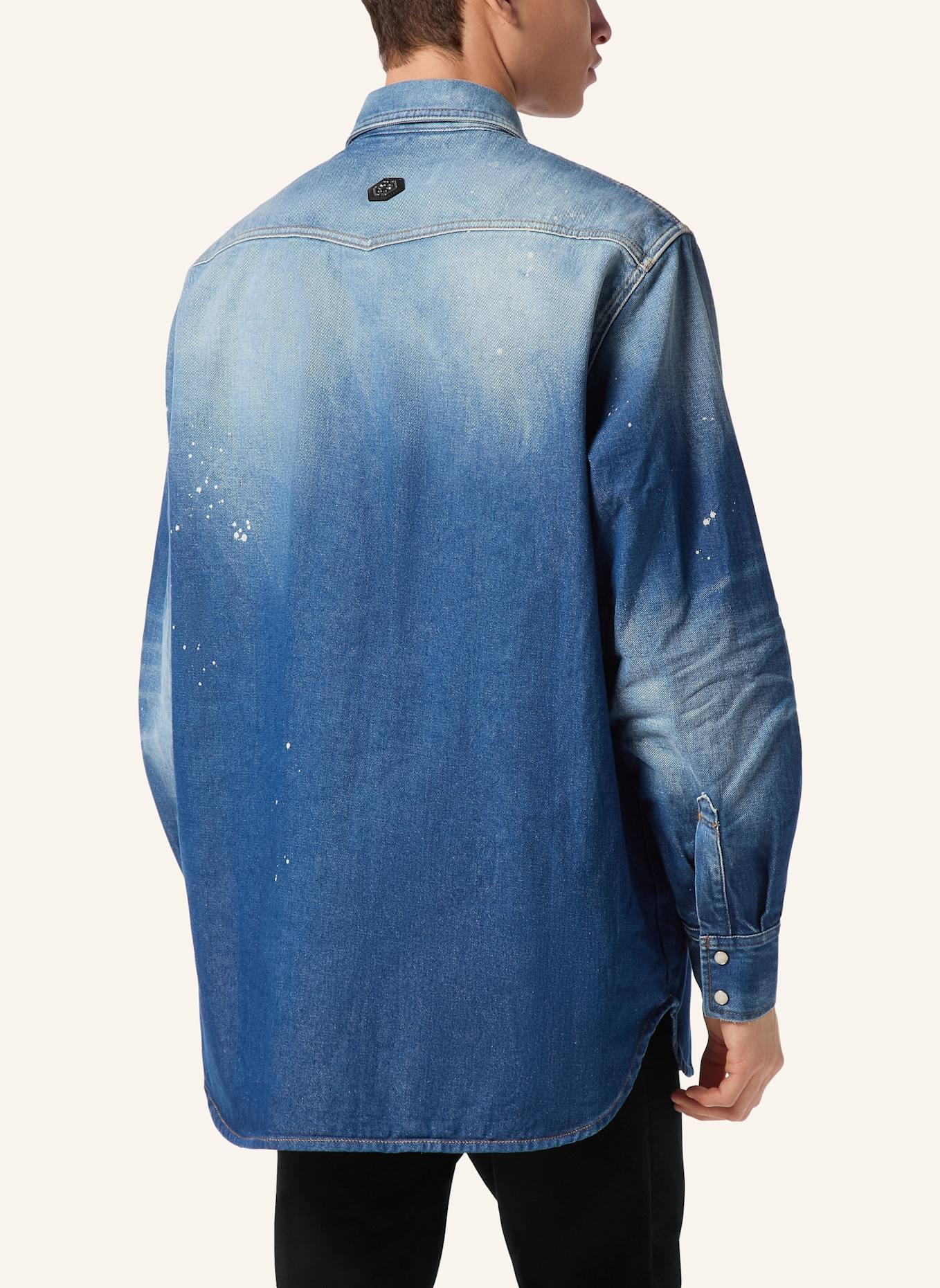 PHILIPP PLEIN Denim Shirt Ls: BLAU