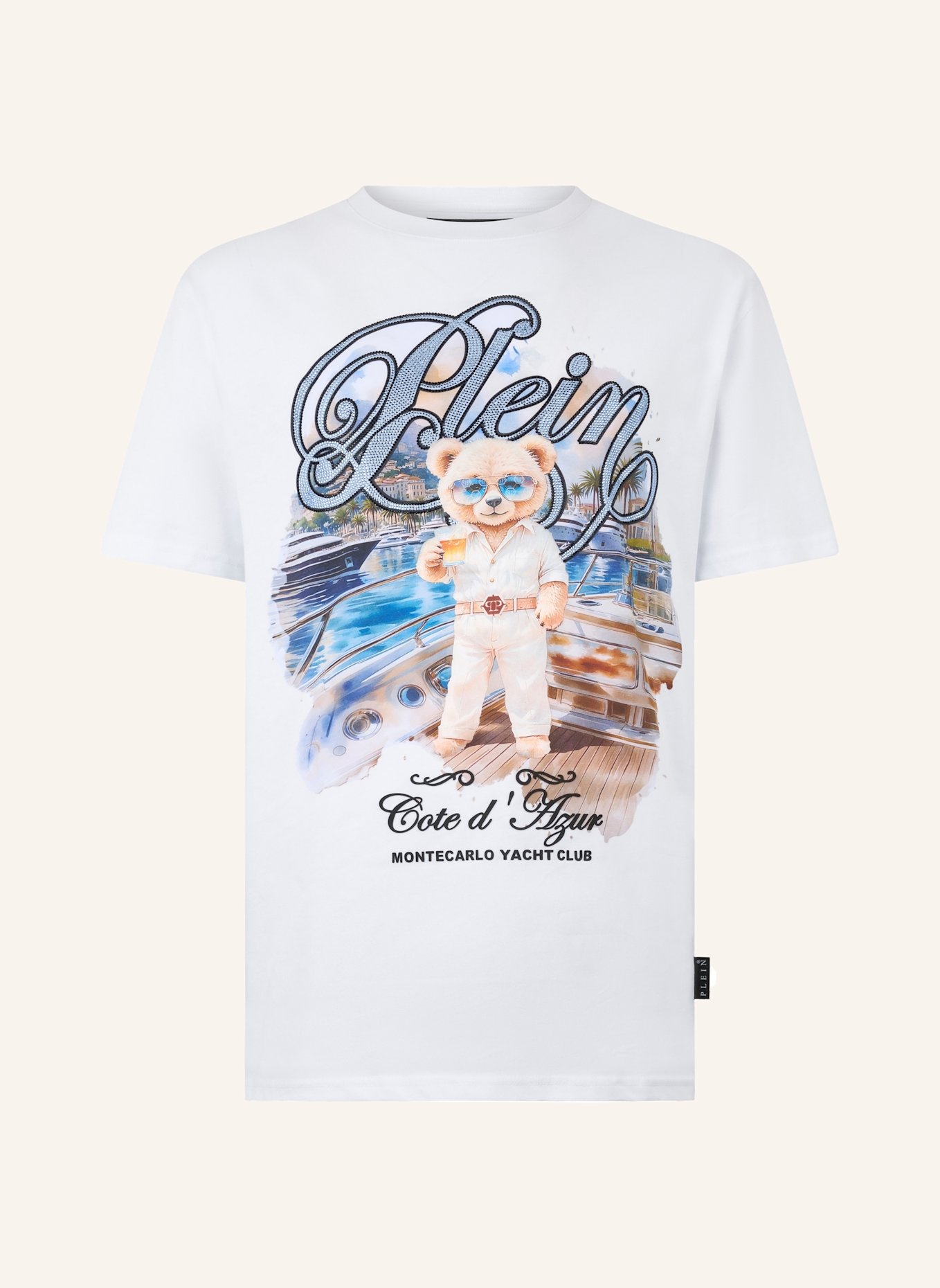 PHILIPP PLEIN PHILIPP PLEIN Round Neck T-Shirt Teddy Yachting: WEISS
