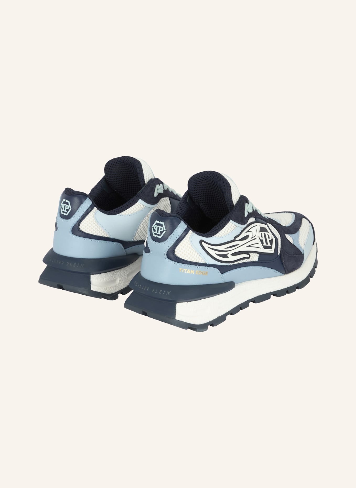 PHILIPP PLEIN Lo-Top Turnschuhe TITAN: HELLBLAU