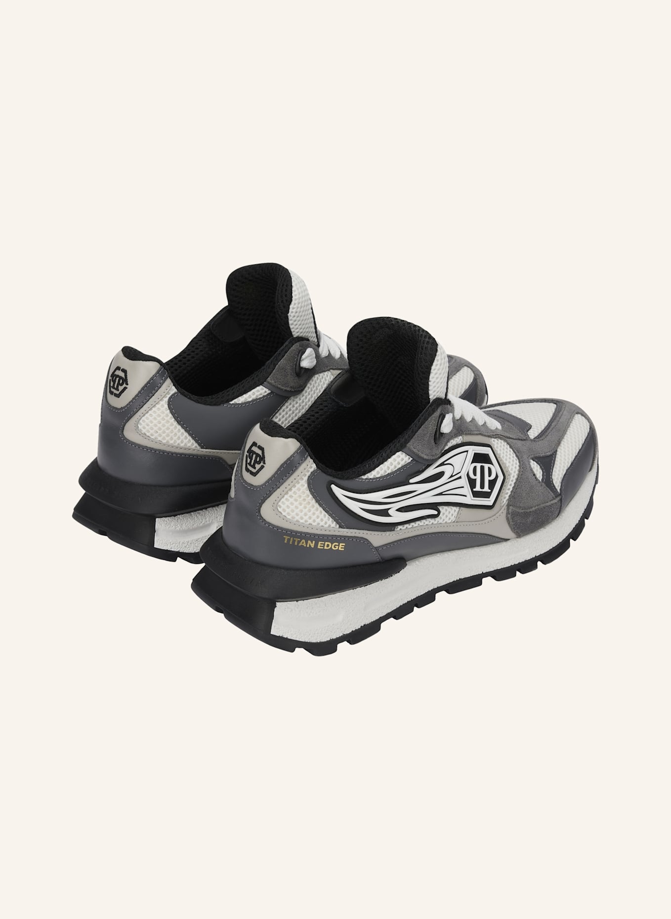 PHILIPP PLEIN Lo-Top Turnschuhe TITAN: GRAU