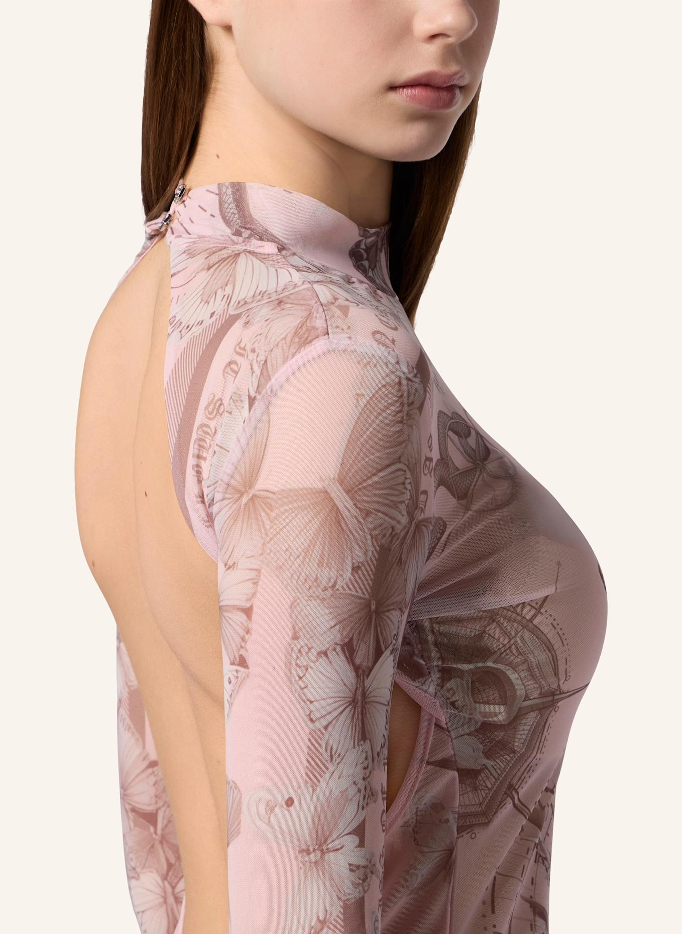 PHILIPP PLEIN PHILIPP PLEIN Tulle Maxi Dress Open Back Butterfly Tattoo: ROSA