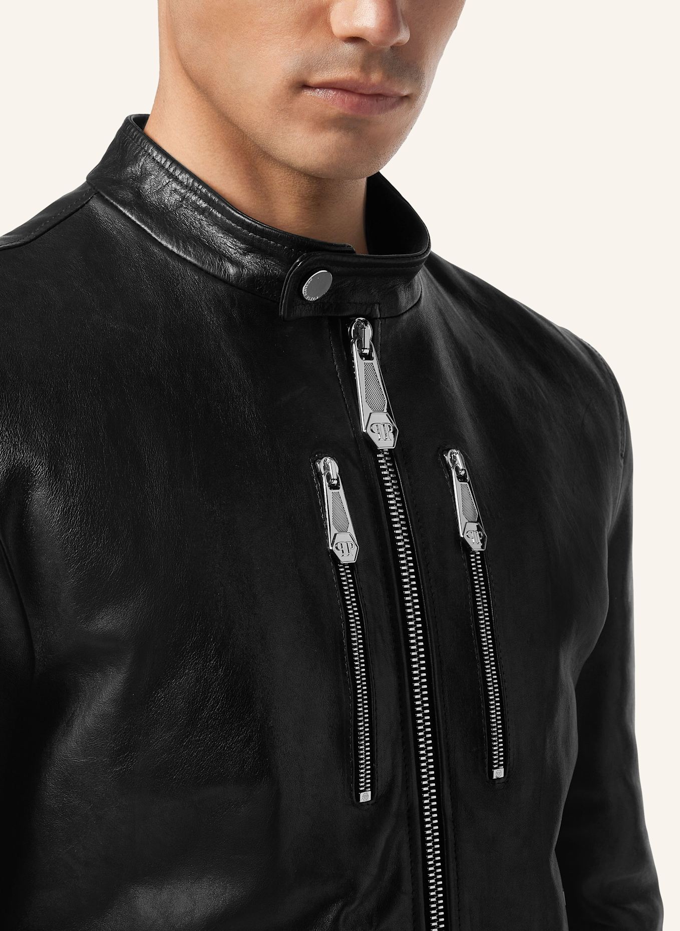PHILIPP PLEIN PHILIPP PLEIN Lederjacke: SCHWARZ