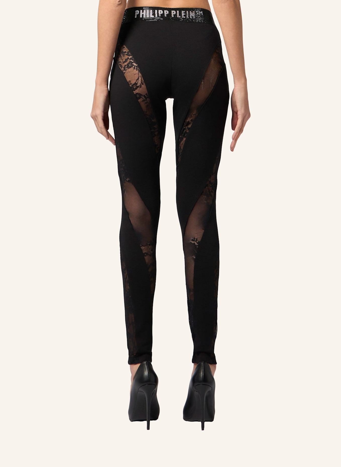 PHILIPP PLEIN PHILIPP PLEIN Multicutting Leggings Lace: SCHWARZ