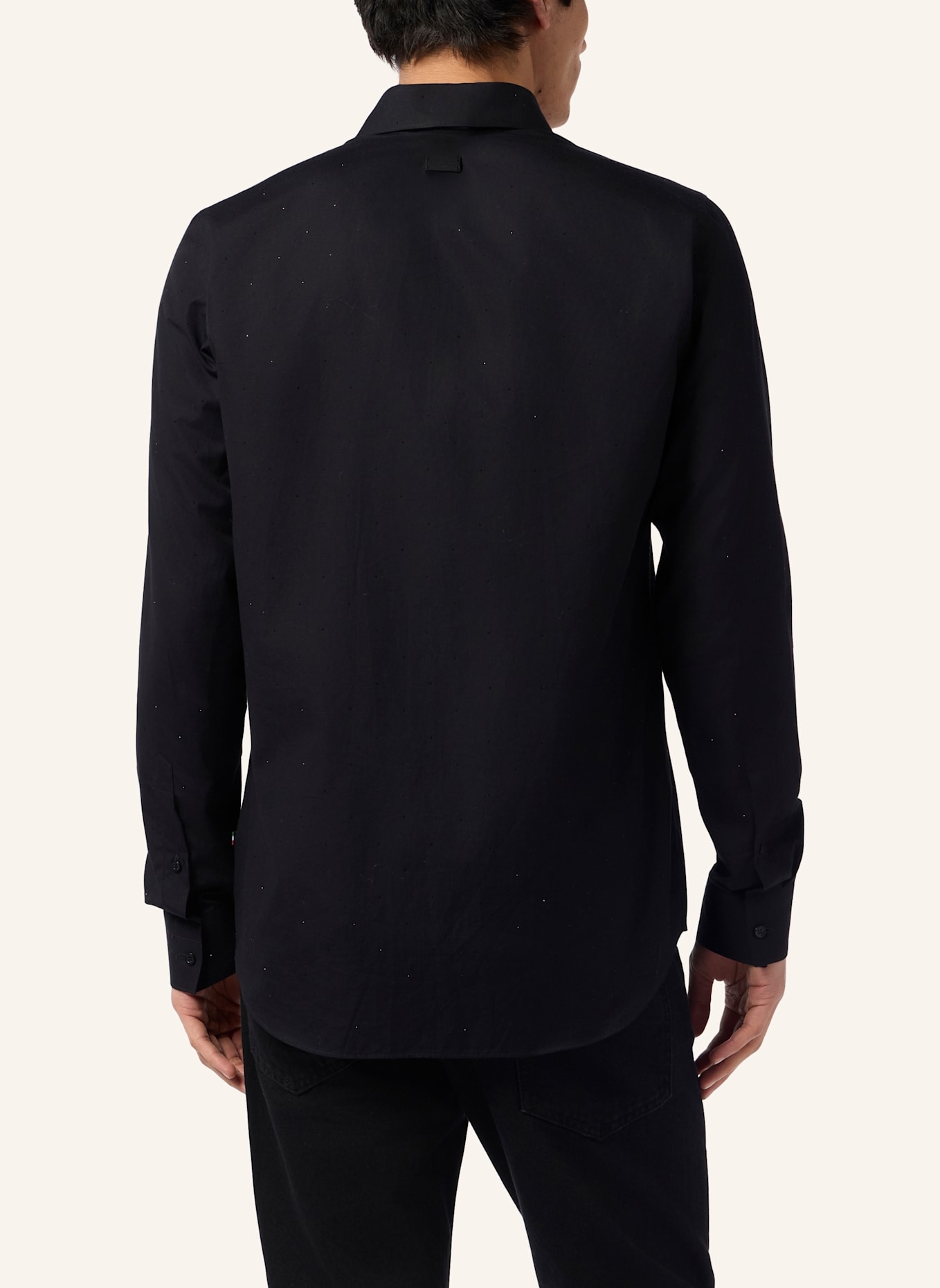 PHILIPP PLEIN PHILIPP PLEIN Sugar Daddy Cut Shirt All-Over Strass: SCHWARZ