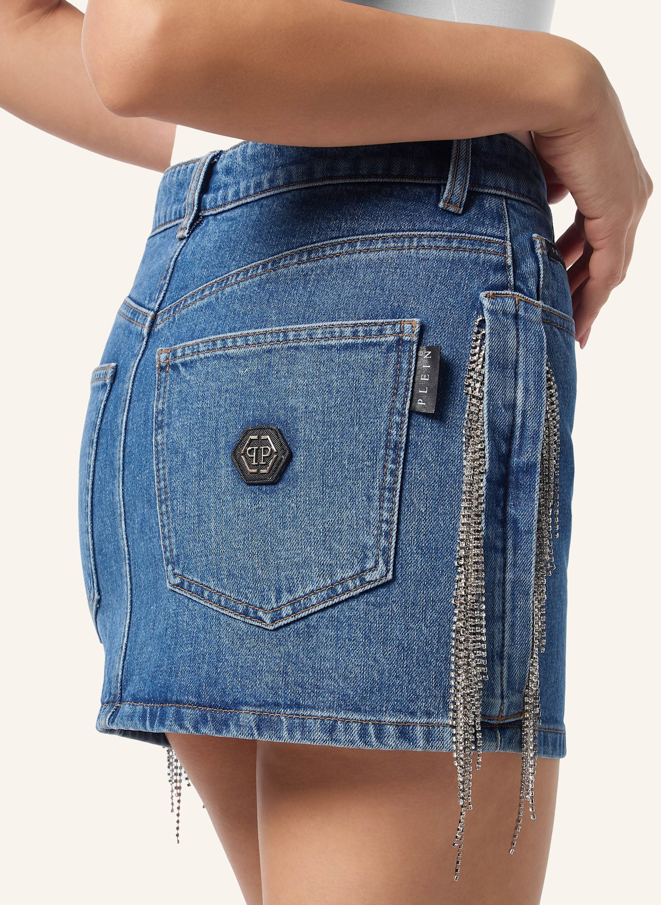 PHILIPP PLEIN PHILIPP PLEIN Minirock: HELLGRAU