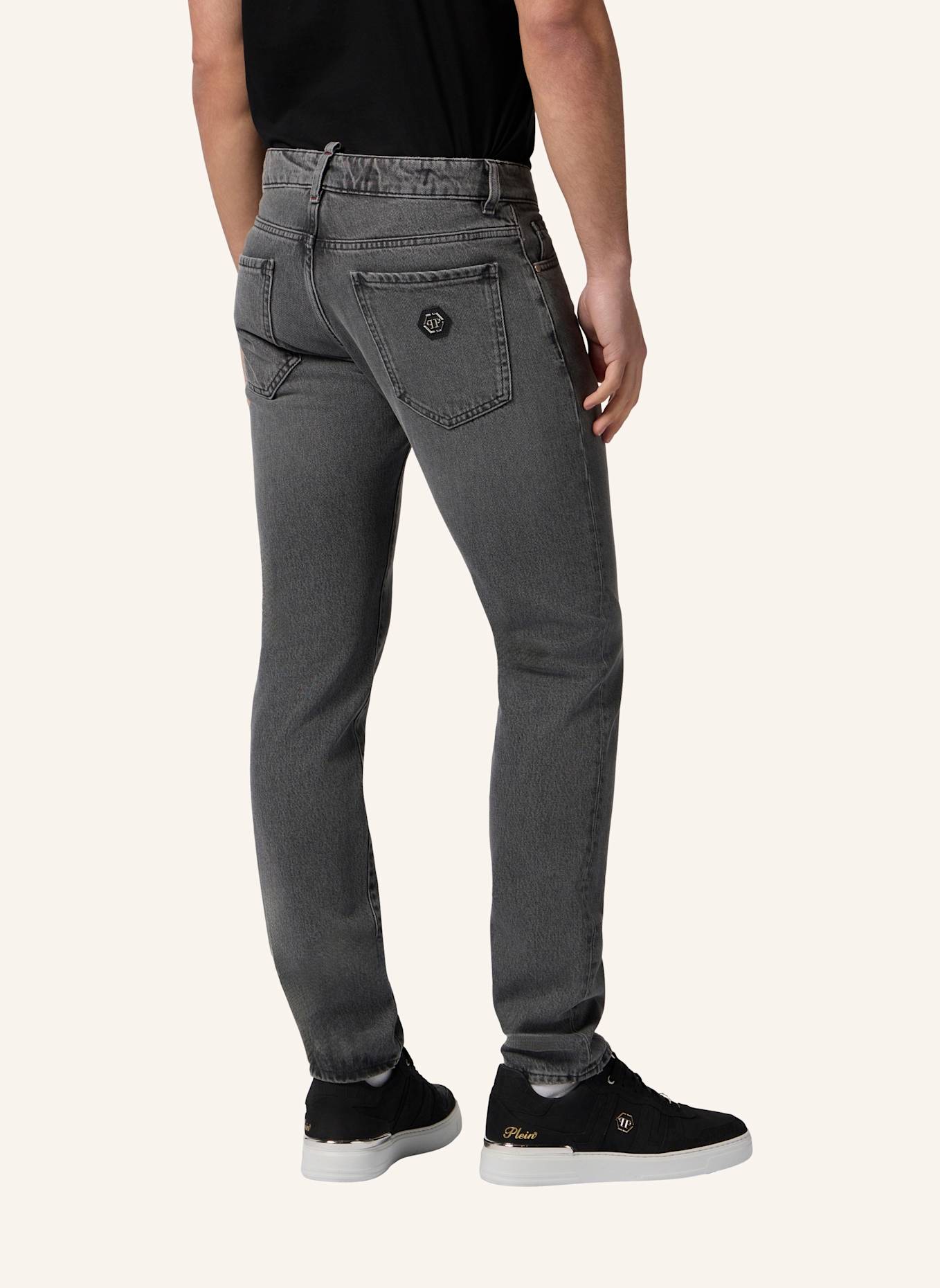 PHILIPP PLEIN PHILIPP PLEIN Basic Straight Cut Jeans: GRAU