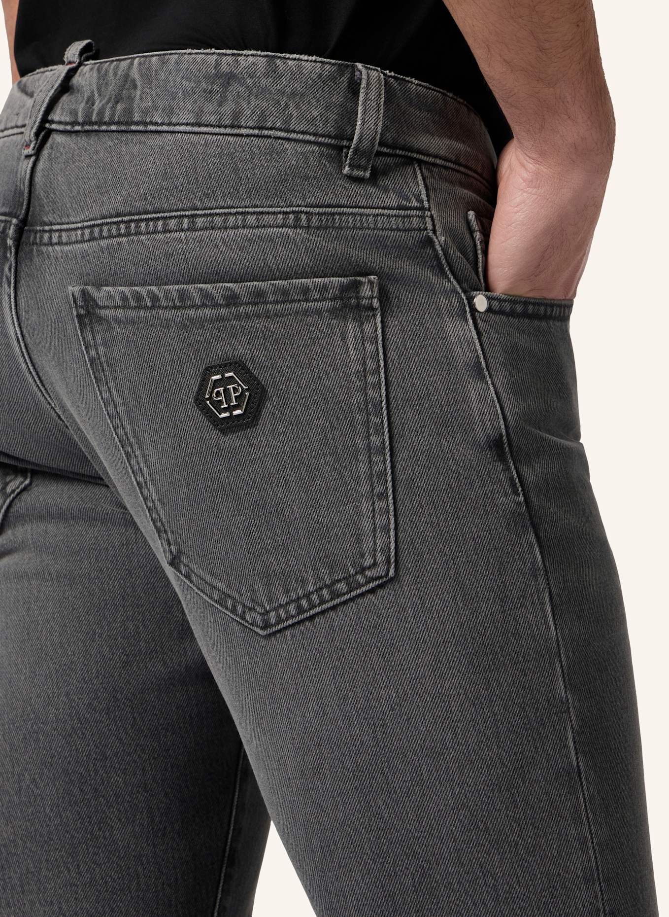 PHILIPP PLEIN PHILIPP PLEIN Basic Straight Cut Jeans: GRAU
