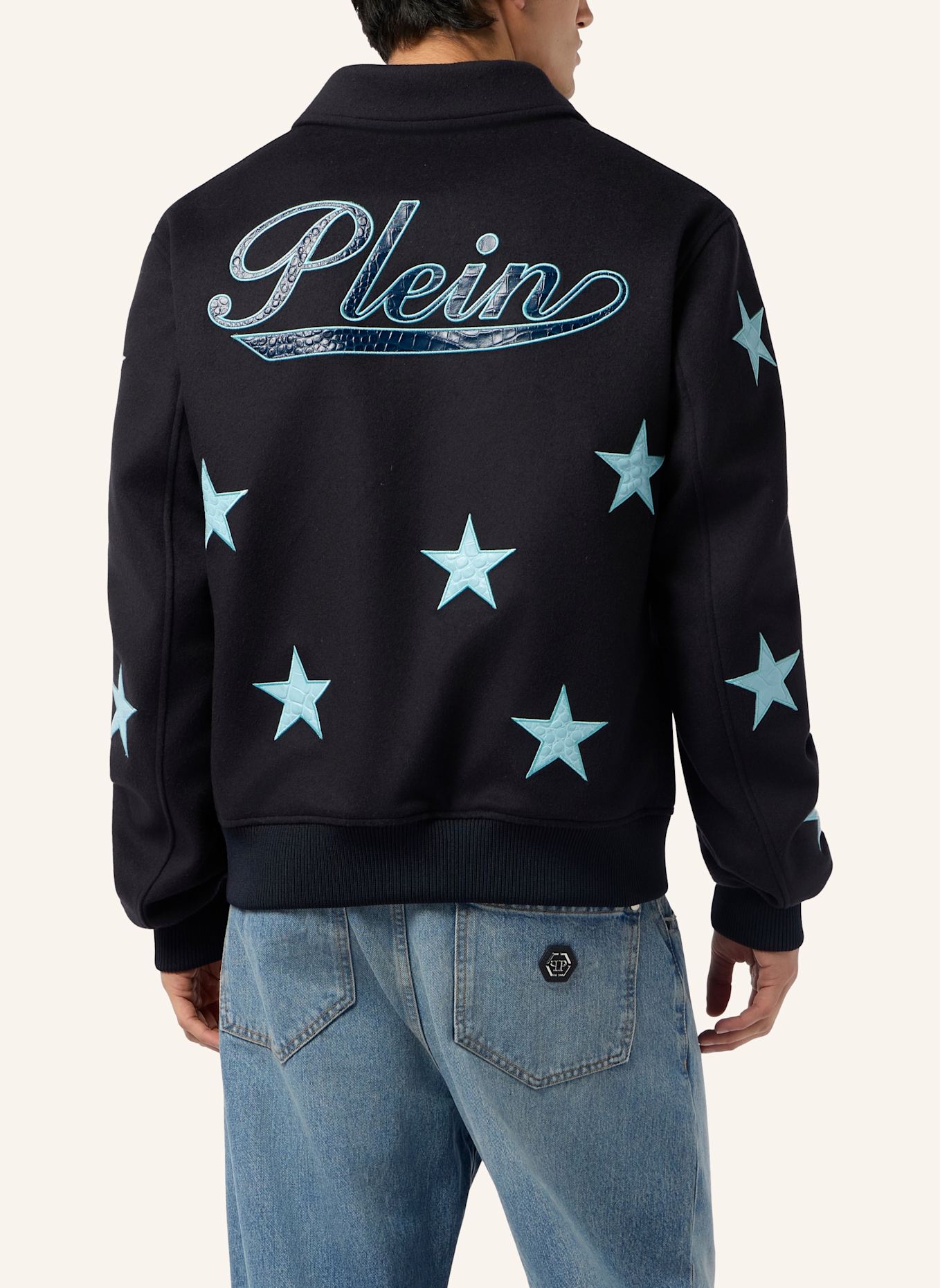 PHILIPP PLEIN PHILIPP PLEIN Wool Coster Jacket Cocco Stars: DUNKELBLAU