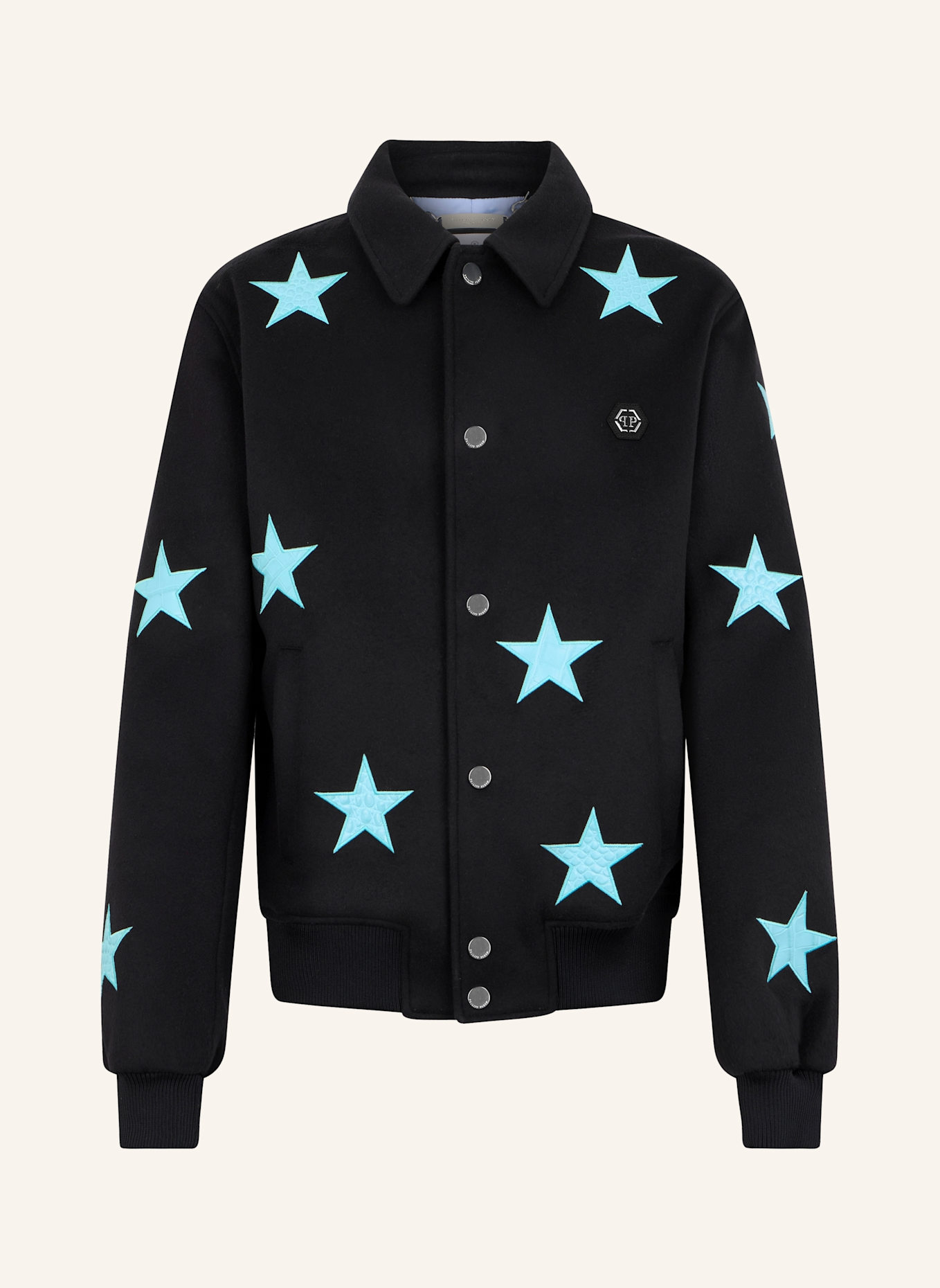 PHILIPP PLEIN PHILIPP PLEIN Wool Coster Jacket Cocco Stars: DUNKELBLAU