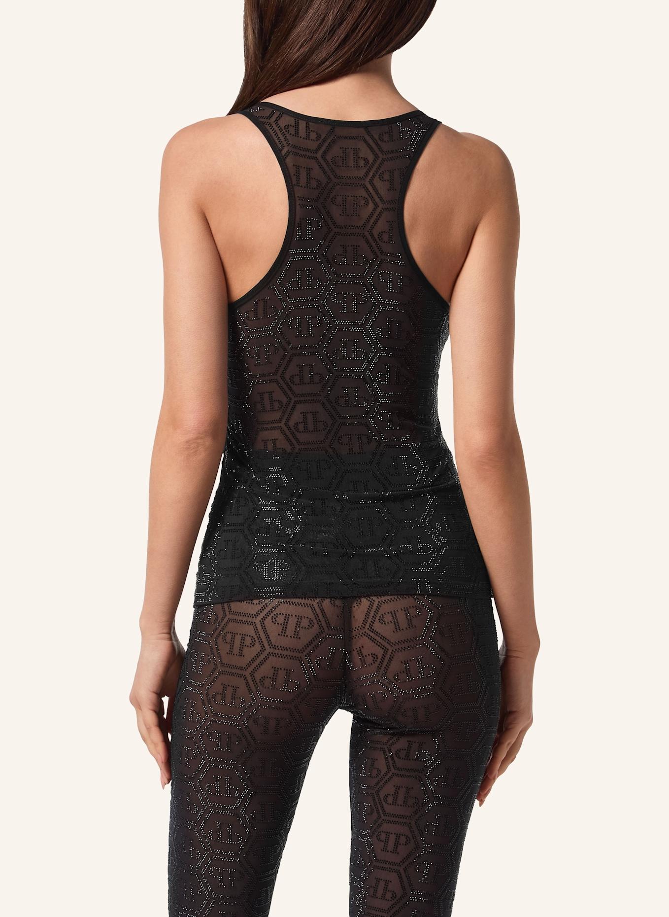 PHILIPP PLEIN Tank-Top MONOGRAM: SCHWARZ