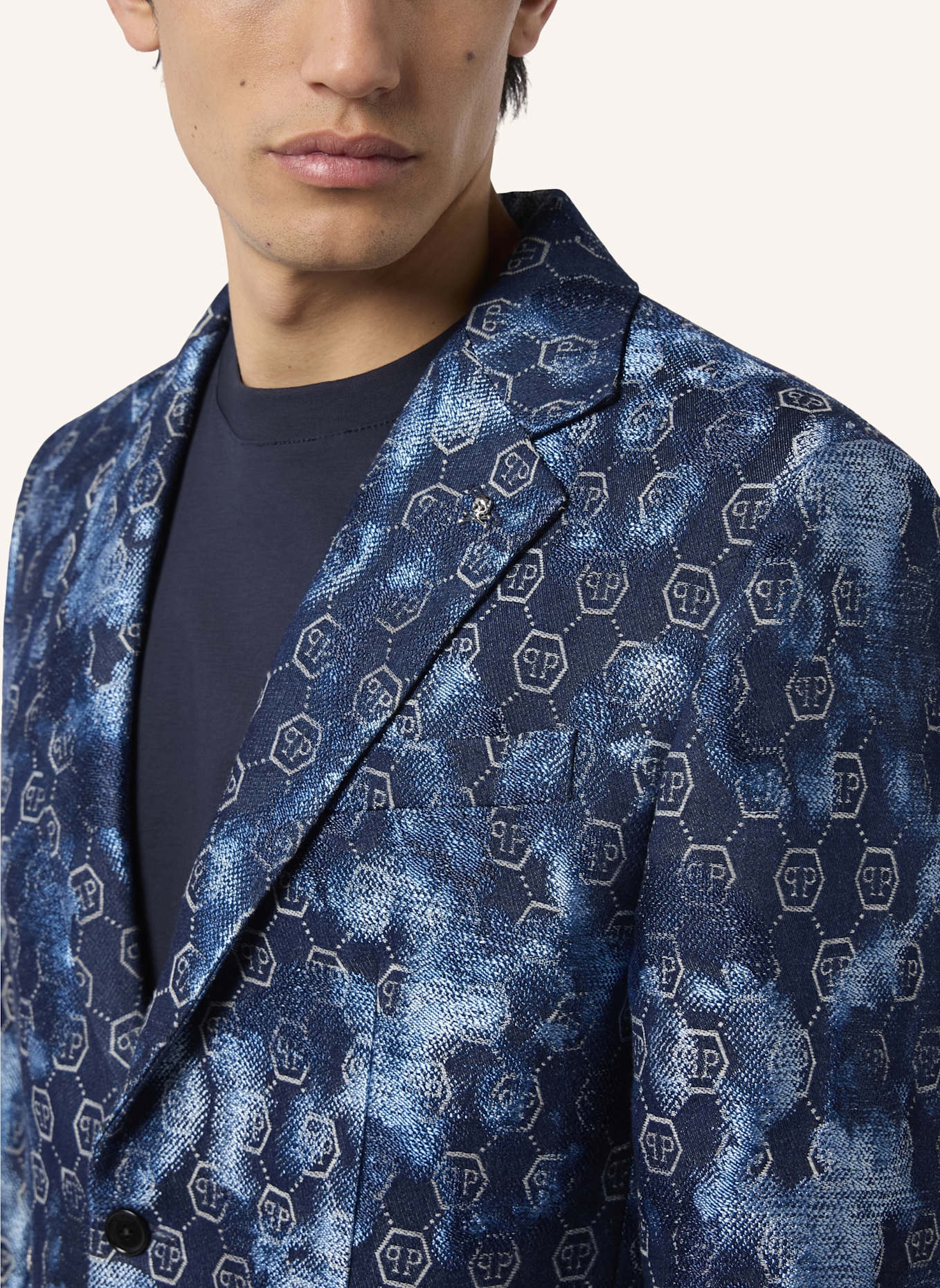 PHILIPP PLEIN PHILIPP PLEIN Jacquard Denim Blazer Monogram: DUNKELBLAU