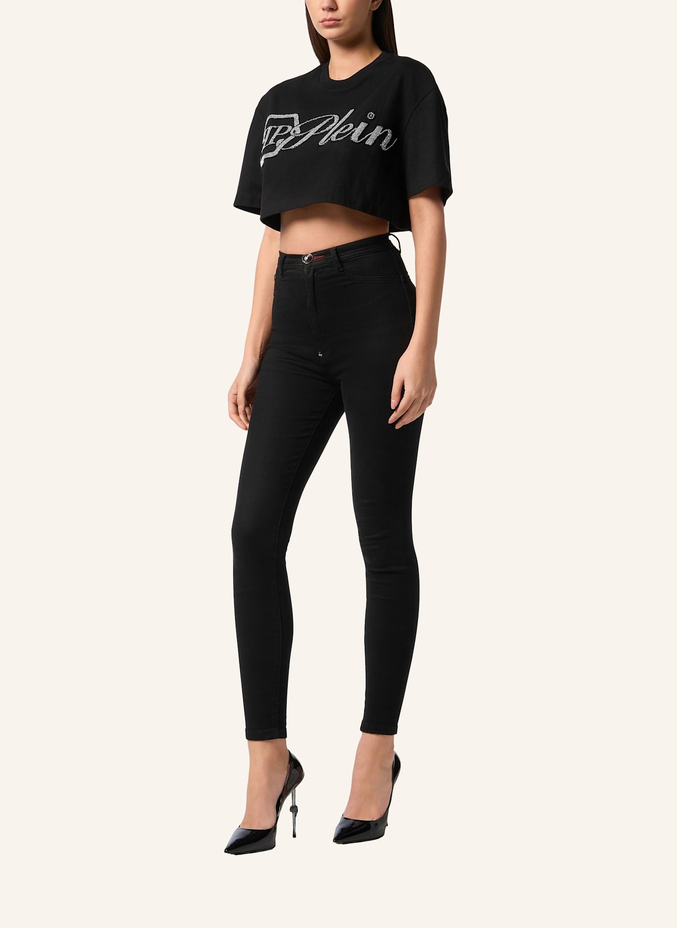 PHILIPP PLEIN PHILIPP PLEIN T-Shirt SIGNATURE: SCHWARZ