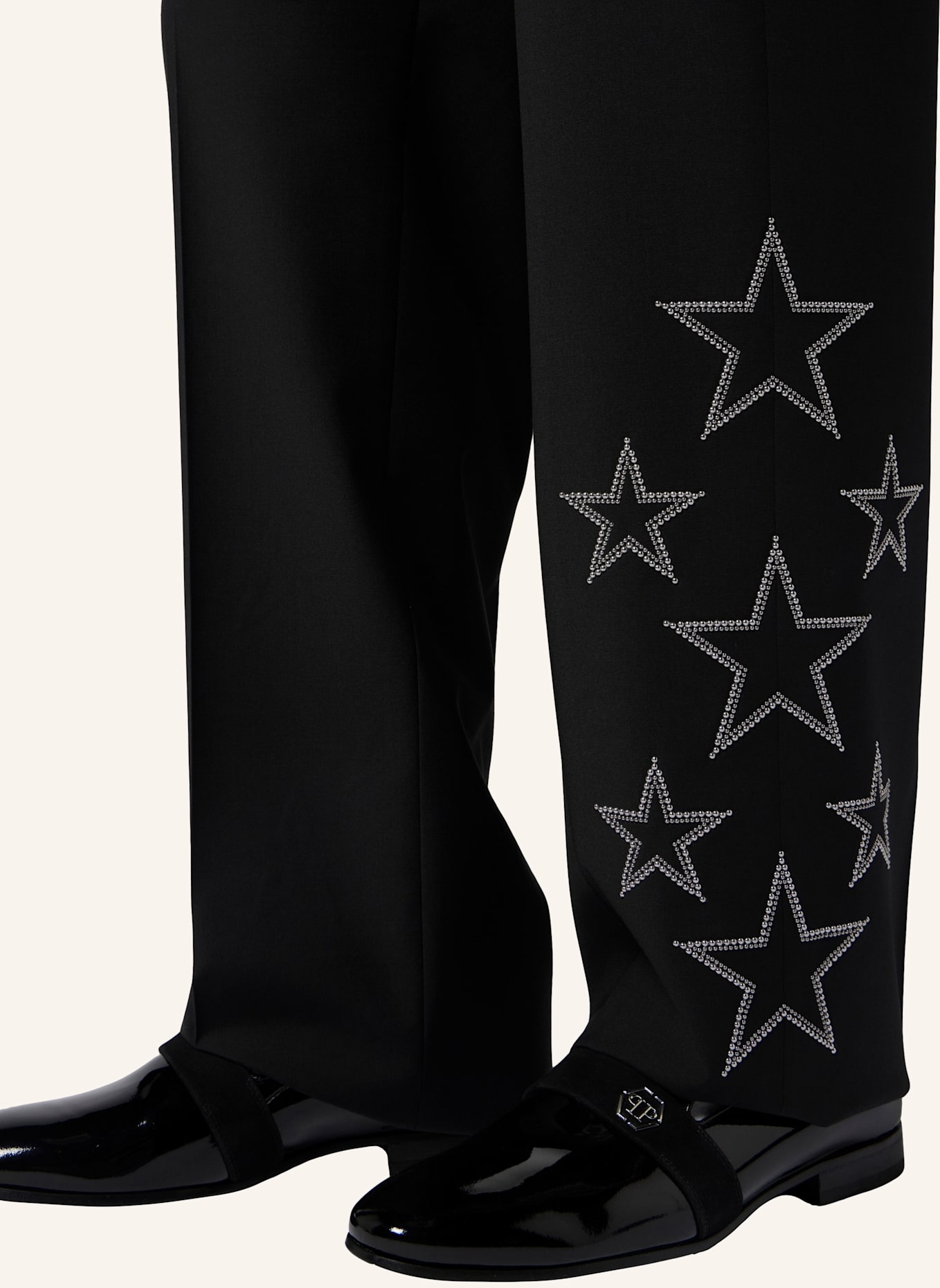 PHILIPP PLEIN PHILIPP PLEIN Loose Fit Trousers Stars Studs: SCHWARZ
