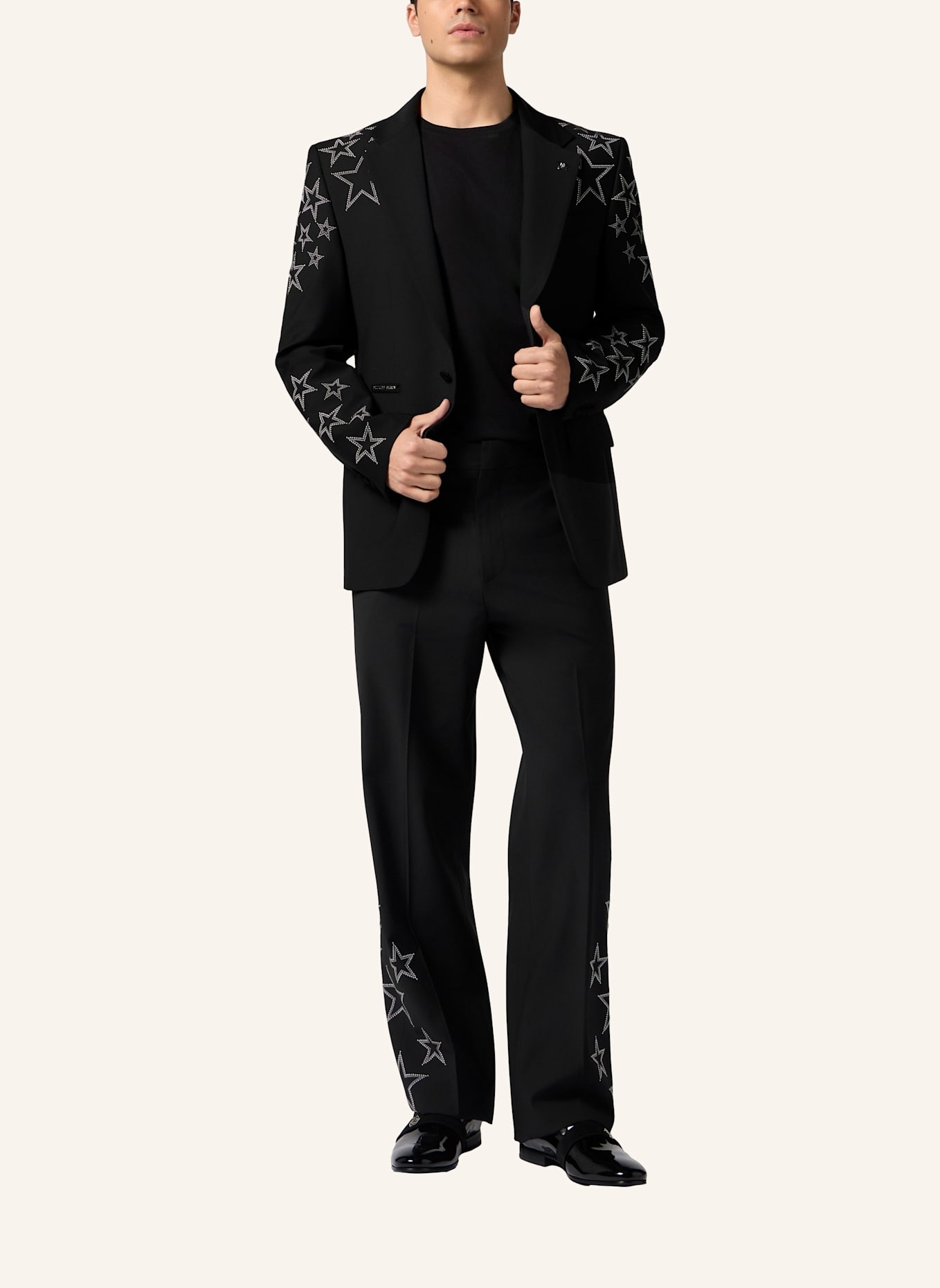 PHILIPP PLEIN PHILIPP PLEIN Loose Fit Trousers Stars Studs: SCHWARZ