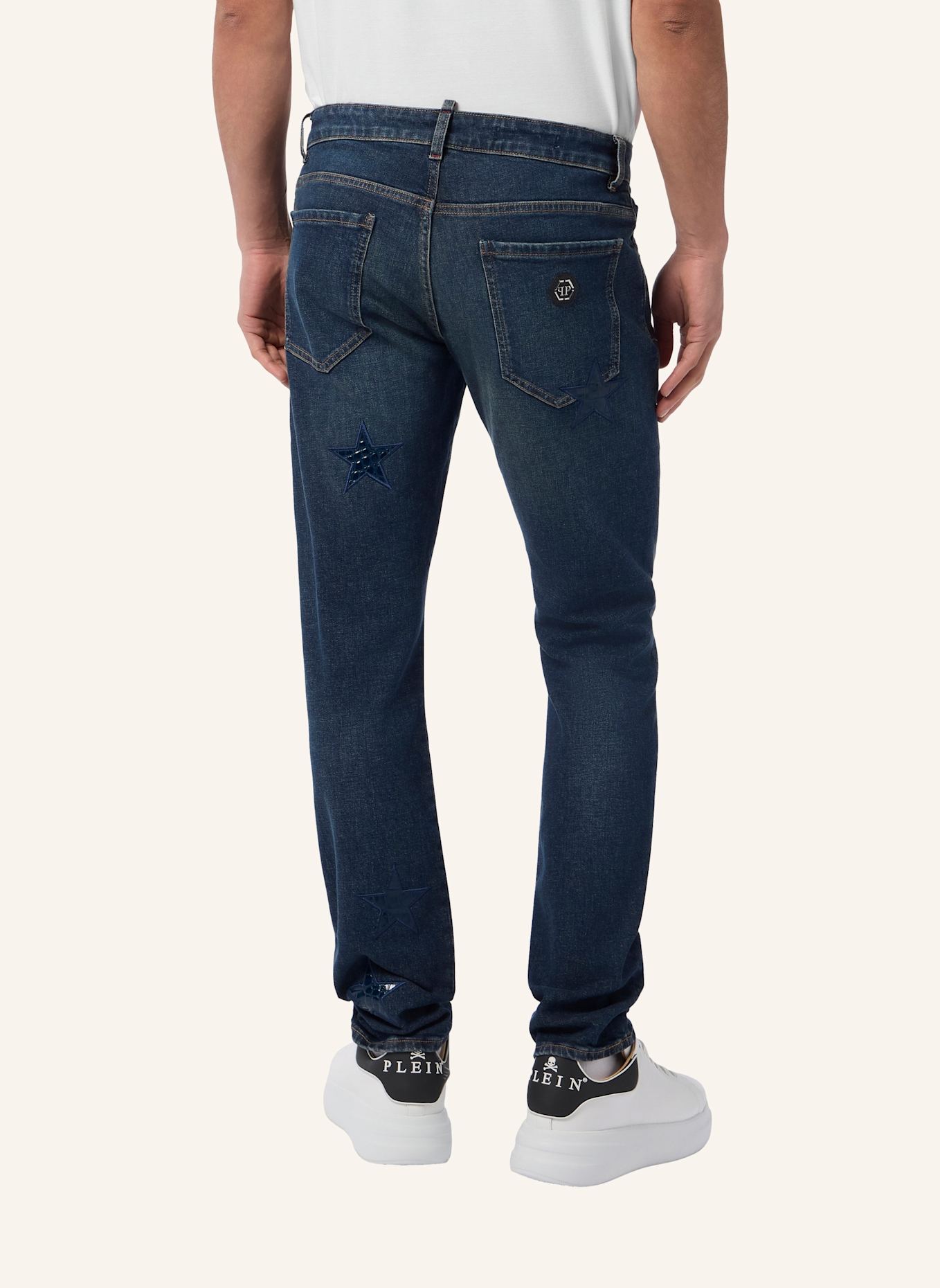 PHILIPP PLEIN PHILIPP PLEIN Super Straight Cut Jeans Cocco Stars: BLAU