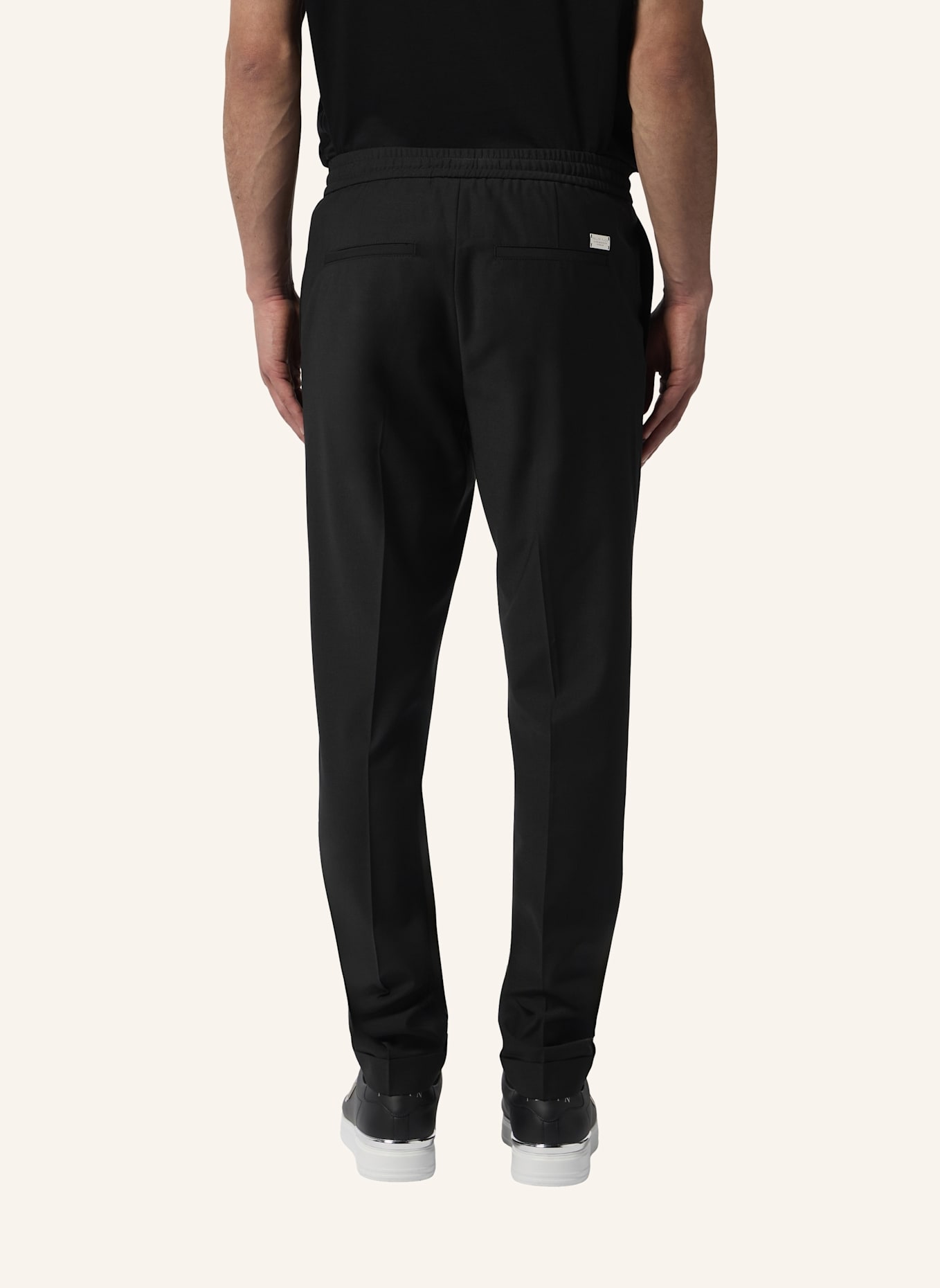PHILIPP PLEIN PHILIPP PLEIN Wool Gigolo Fit Trousers: SCHWARZ
