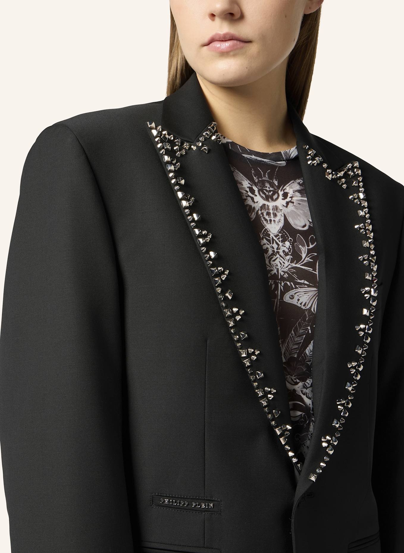 PHILIPP PLEIN PHILIPP PLEIN Blazer Lord Fit Lapel Studs: SCHWARZ