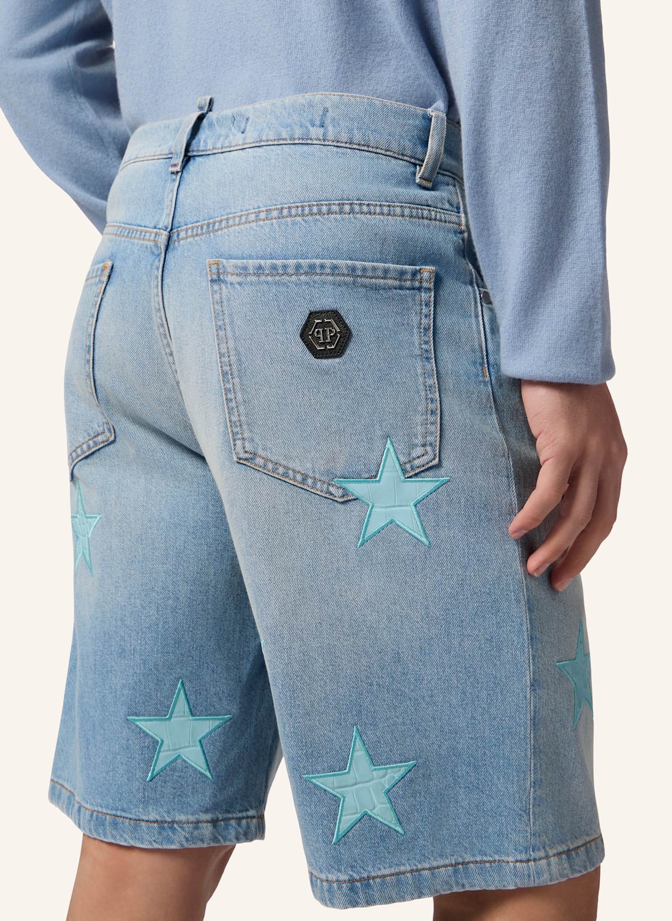 PHILIPP PLEIN PHILIPP PLEIN Denim Shorts Cocco Stars: HELLBLAU