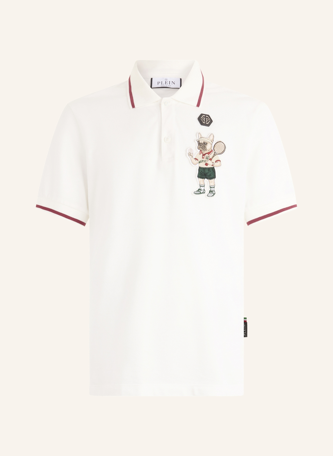 PHILIPP PLEIN PHILIPP PLEIN Polo T-Shirt New York Tennis Patch: SCHWARZ