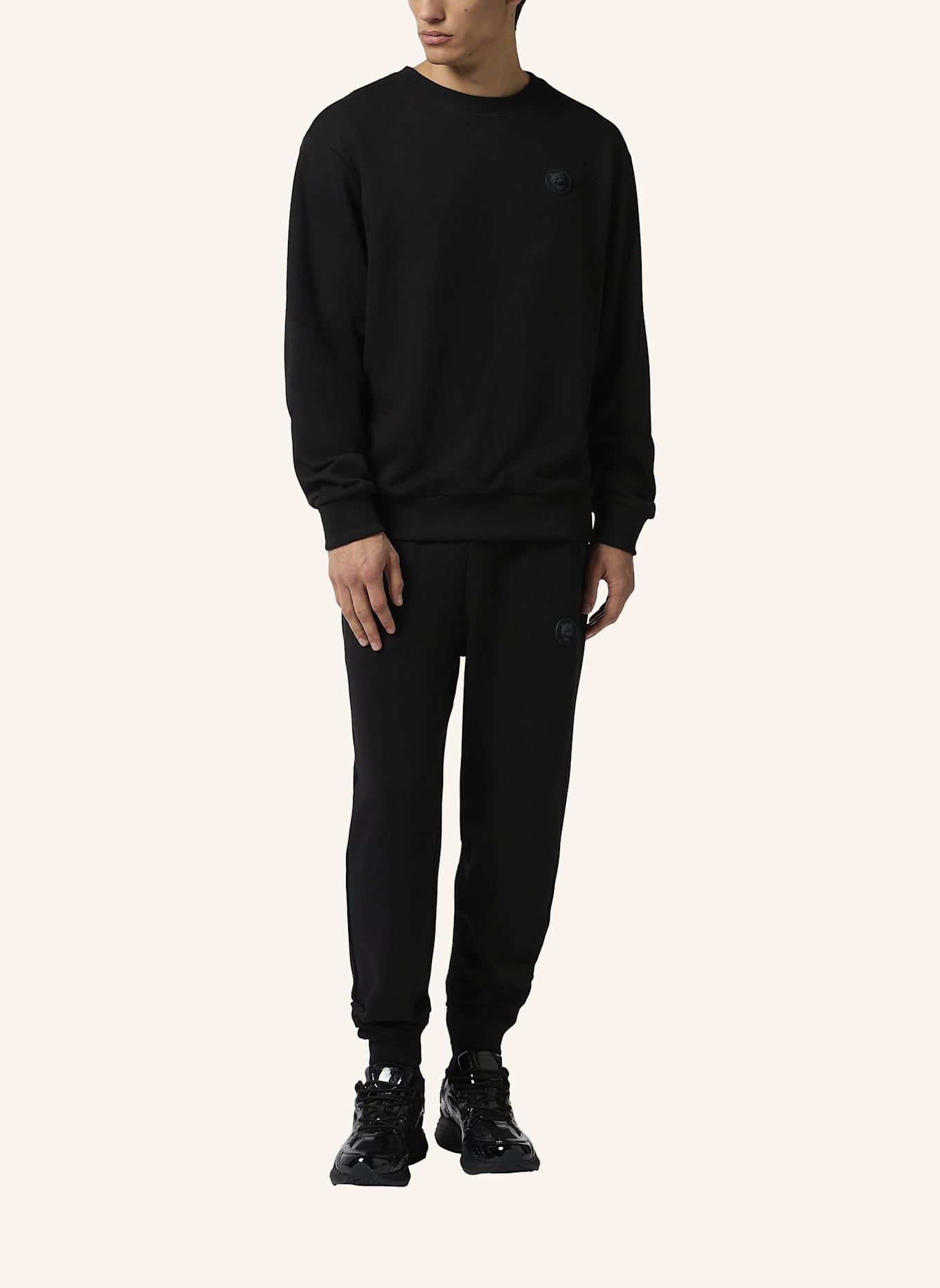 PLEIN SPORT PLEIN SPORT Fleece Round Neck Sweatshirt 3D Tiger: SCHWARZ