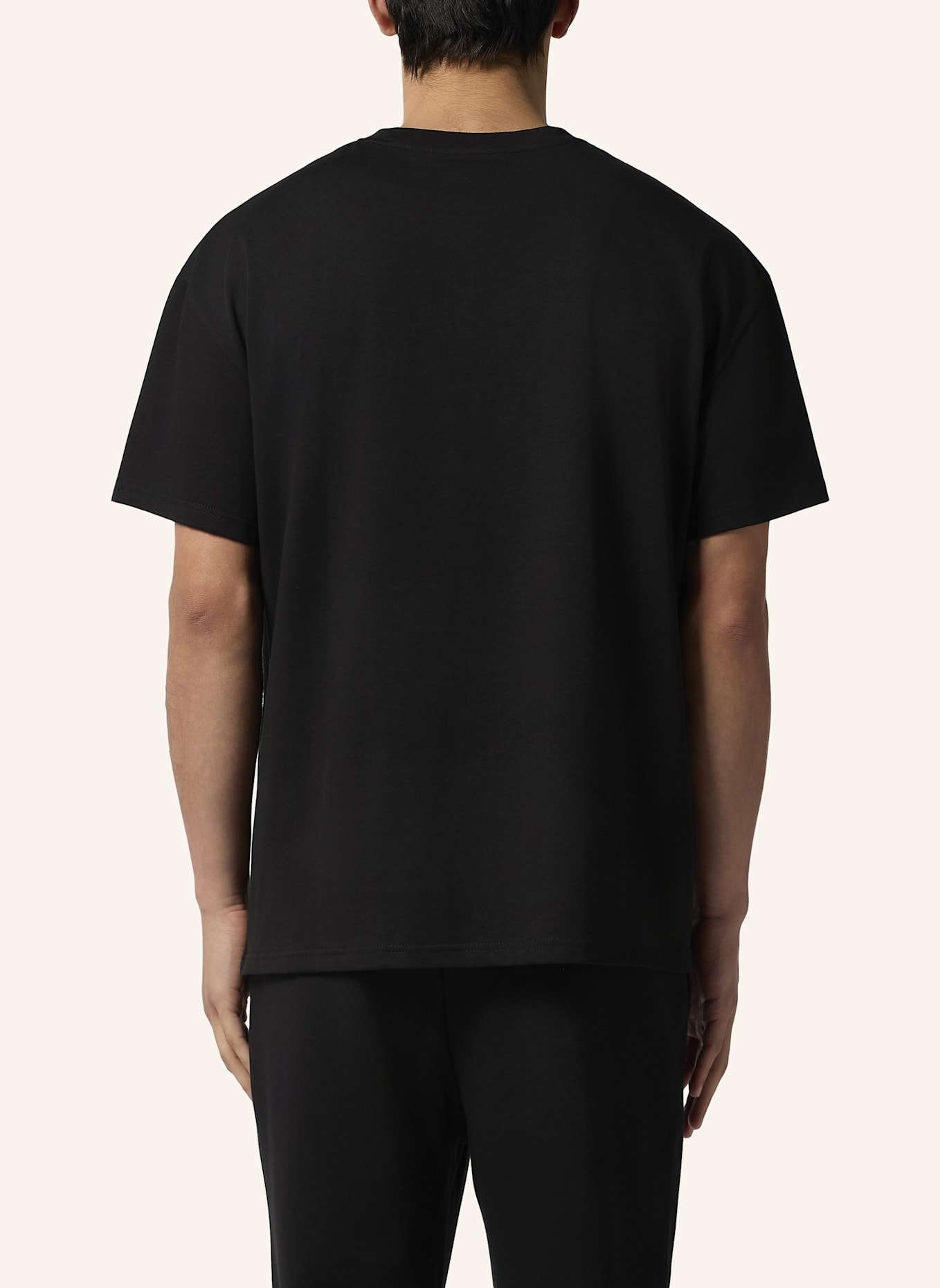 PLEIN SPORT PLEIN SPORT Round Neck T-Shirt Chrome Scratch Edition: SCHWARZ/ SILBER