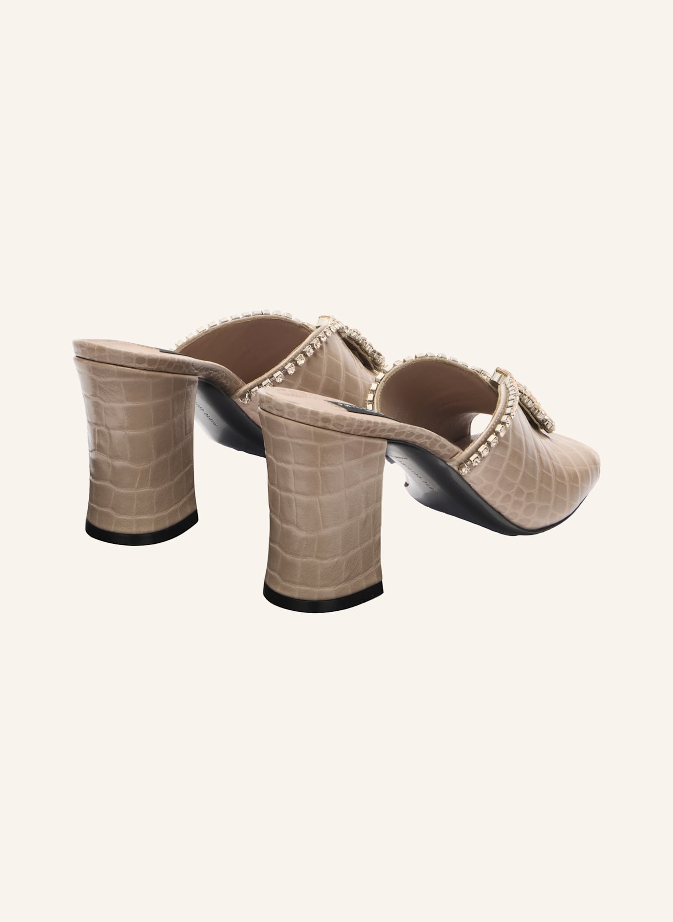 PHILIPP PLEIN PHILIPP PLEIN Mid-Heel Platform Sandals Broche Cocco: BEIGE