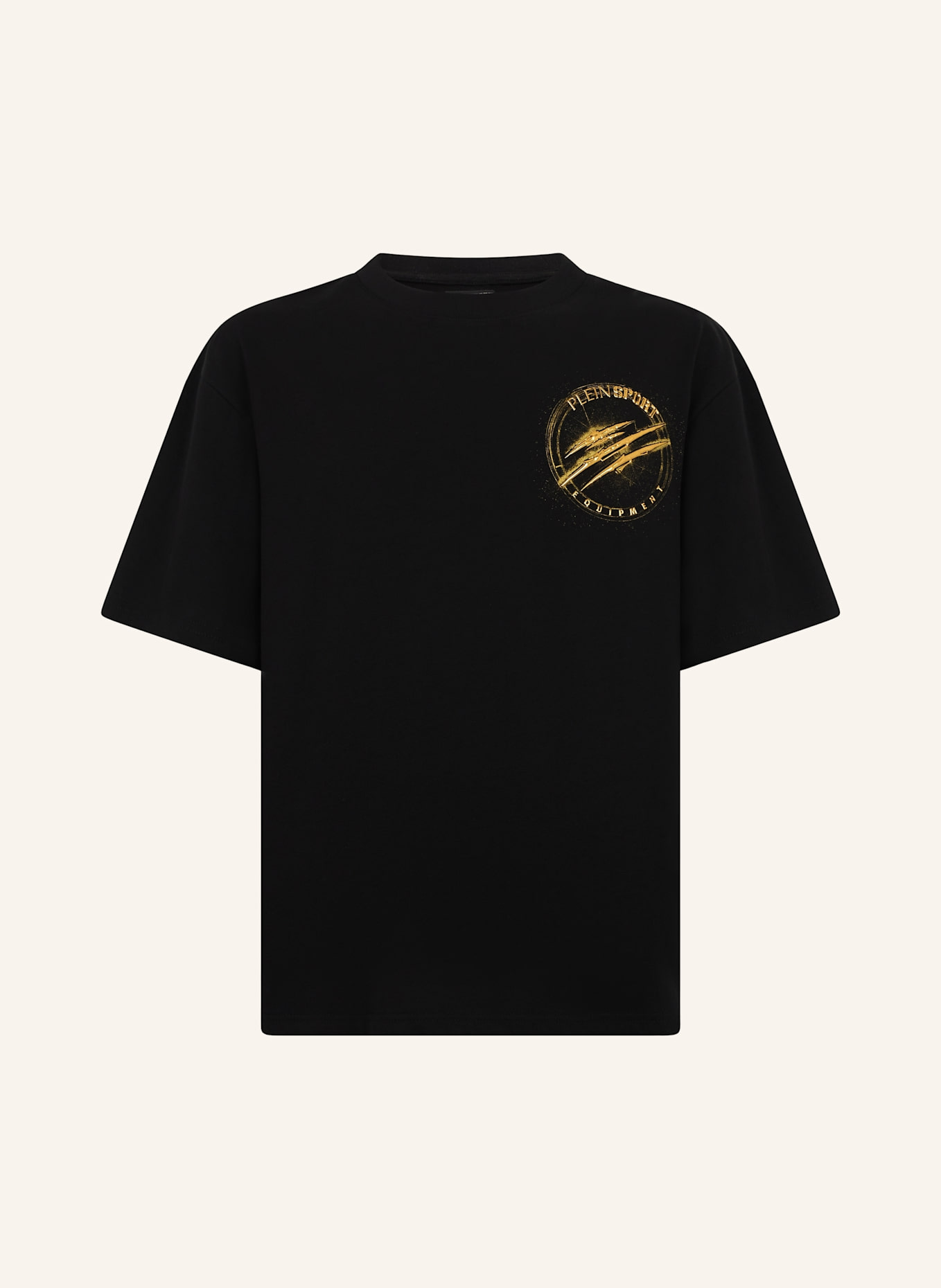 PLEIN SPORT PLEIN SPORT Round Neck T-Shirt Chrome Scratch Edition: SCHWARZ