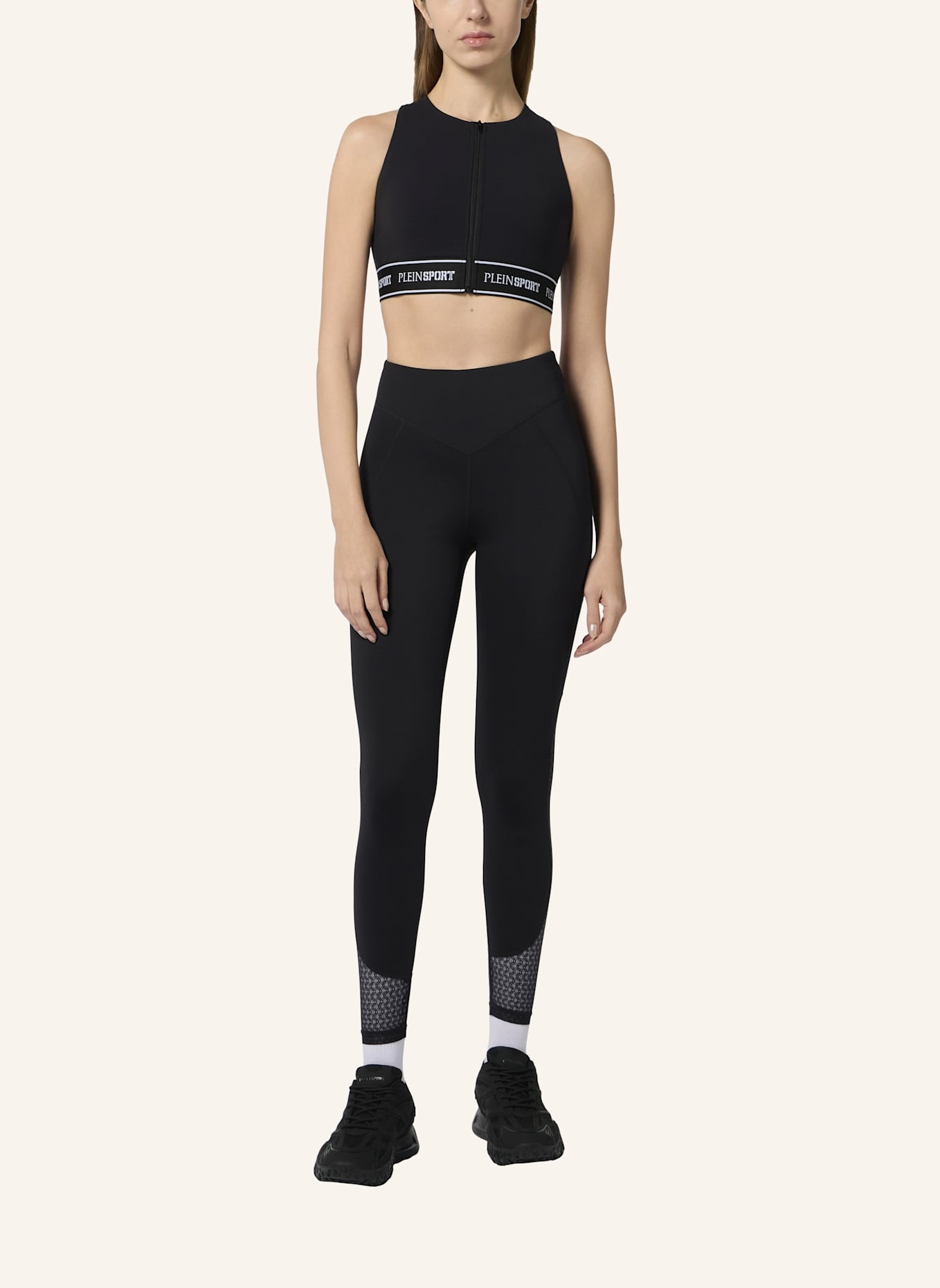 PLEIN SPORT PLEIN SPORT Fleece Bra Top: SCHWARZ