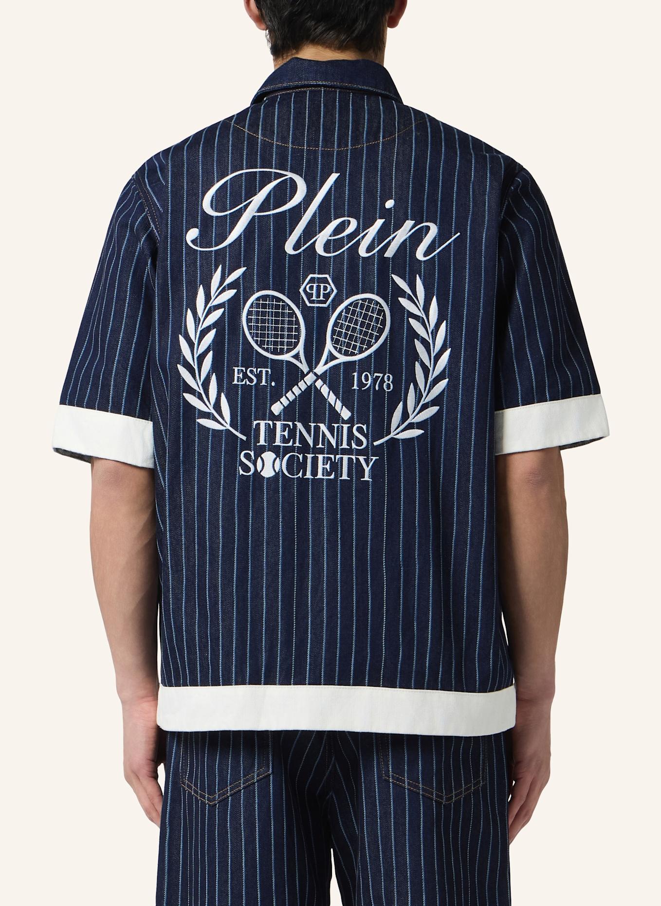 PHILIPP PLEIN PHILIPP PLEIN Shortsleeve Denim Overshirt Tennis: DUNKELBLAU