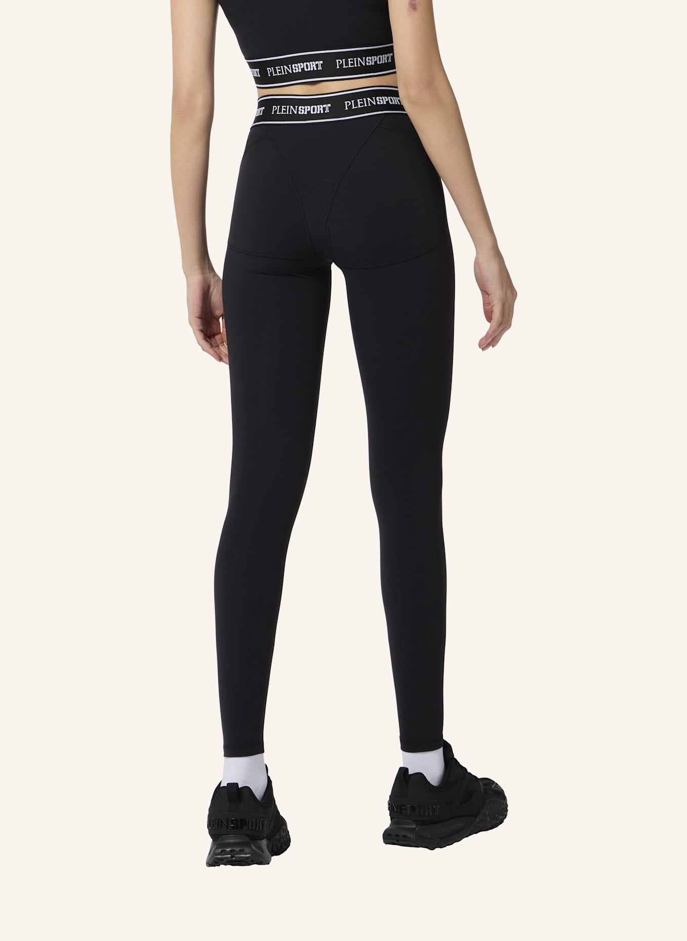PLEIN SPORT PLEIN SPORT Fleece Jogging Leggings: SCHWARZ