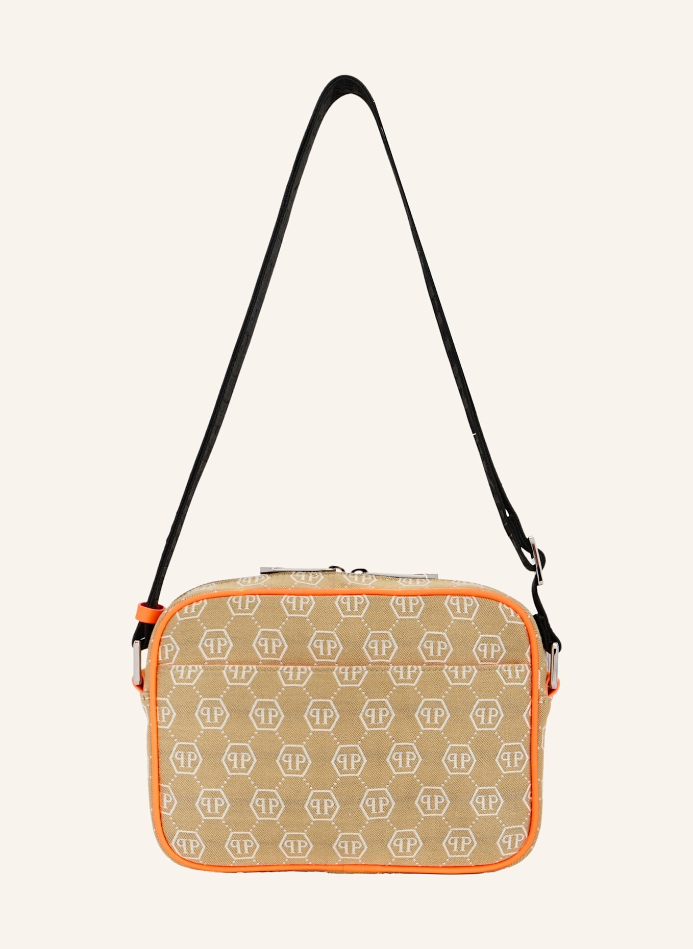 PHILIPP PLEIN Schultertasche MONOGRAM: BEIGE