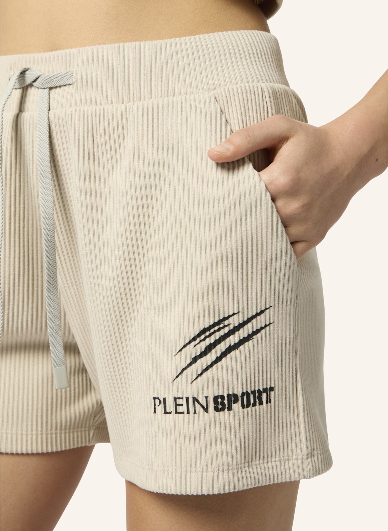 PLEIN SPORT PLEIN SPORT Ribbed Loose Fit Shorts Scratch: SCHWARZ