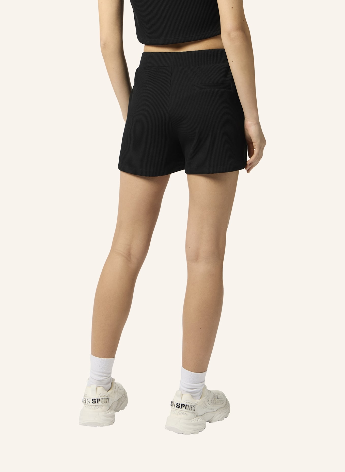 PLEIN SPORT PLEIN SPORT Ribbed Loose Fit Shorts Scratch: SCHWARZ