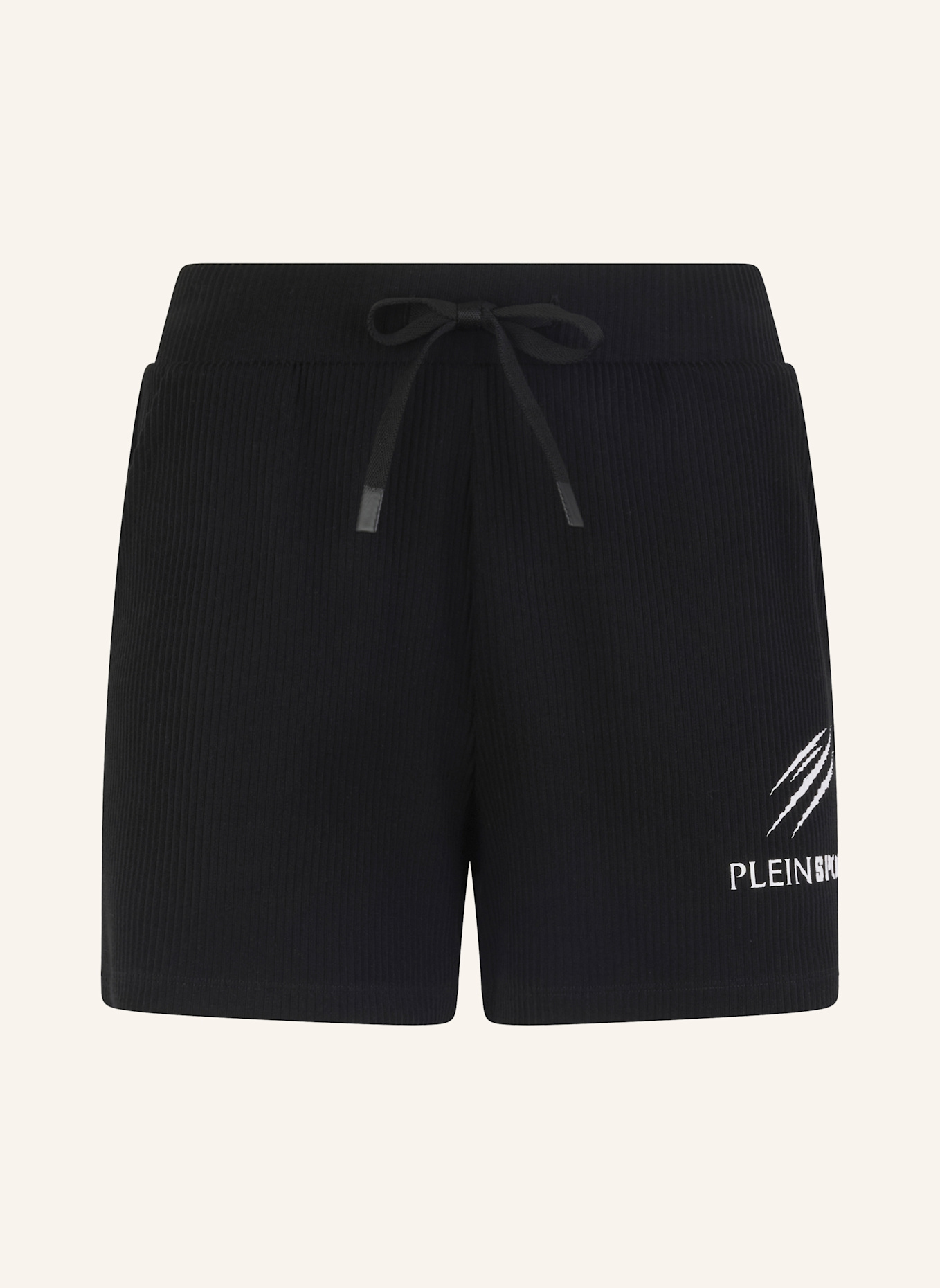 PLEIN SPORT PLEIN SPORT Ribbed Loose Fit Shorts Scratch: SCHWARZ
