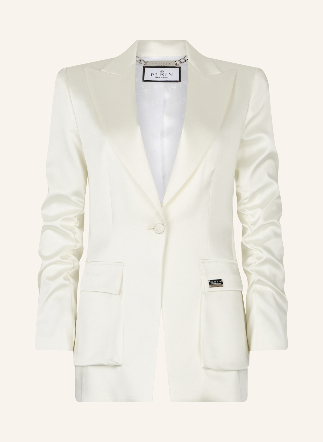 PHILIPP PLEIN PHILIPP PLEIN Satin Cargo Fit Blazer: SCHWARZ