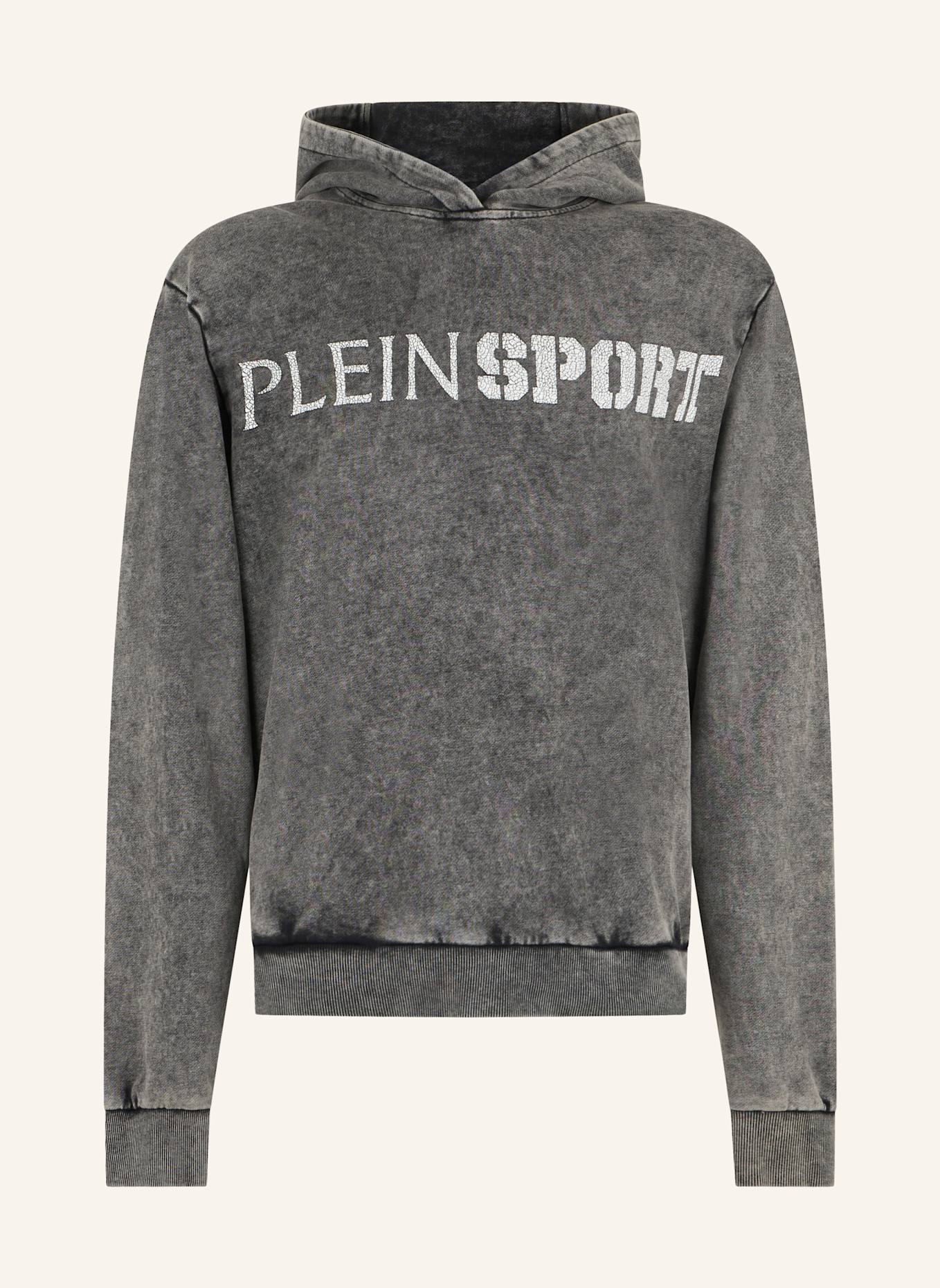 PLEIN SPORT PLEIN SPORT Washed Hoodie Crackle Scratch: SCHWARZ