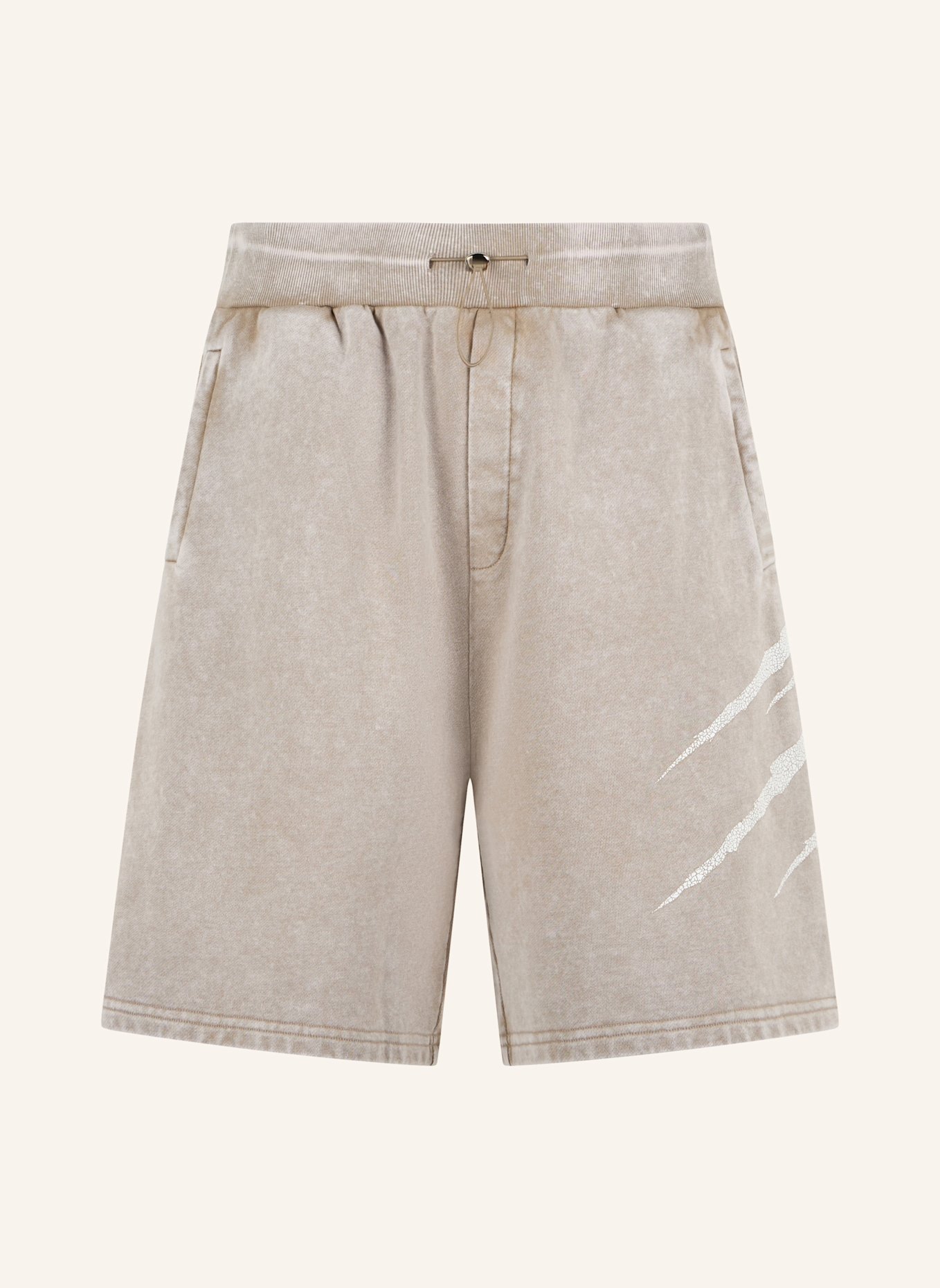 PLEIN SPORT PLEIN SPORT Washed Shorts Crackle Scratch: BEIGE