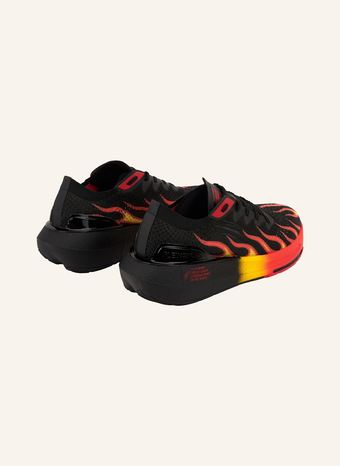 PLEIN SPORT Lo-Top Turnschuhe FLAME: SCHWARZ
