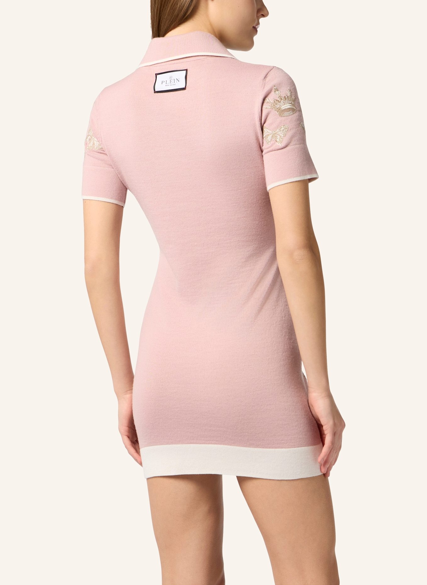 PHILIPP PLEIN PHILIPP PLEIN Polo Mini Dress Butterfly Tattoo: ROSA