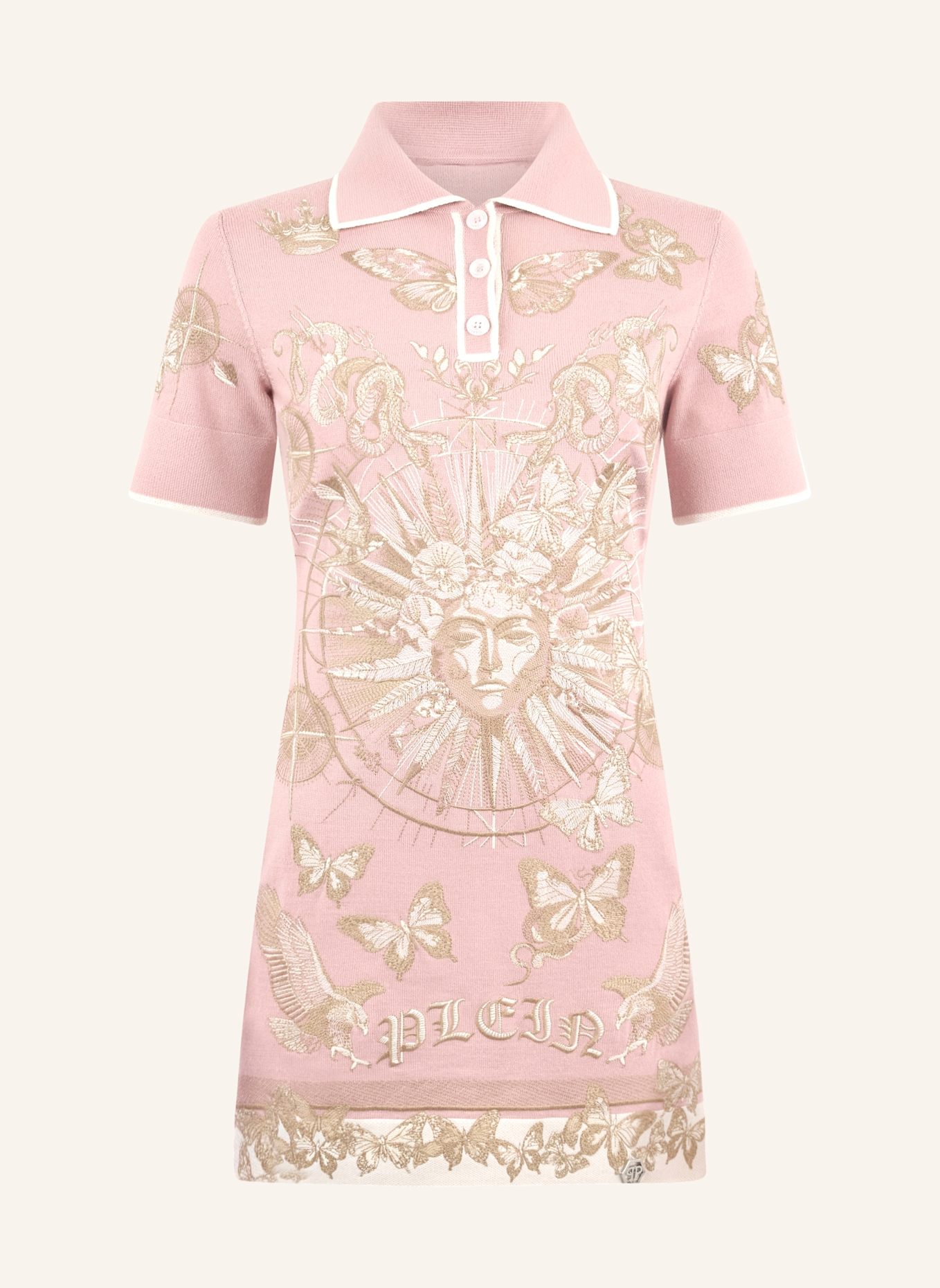 PHILIPP PLEIN PHILIPP PLEIN Polo Mini Dress Butterfly Tattoo: ROSA