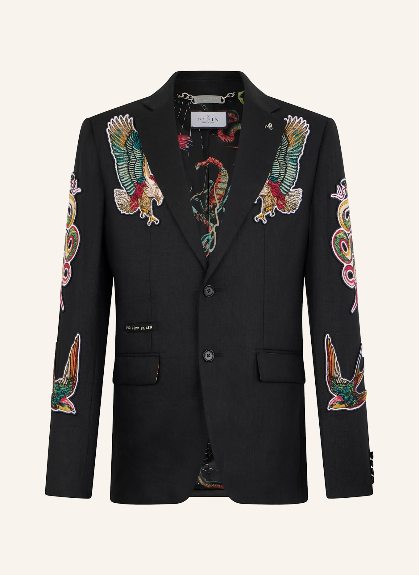 PHILIPP PLEIN PHILIPP PLEIN Gigolo Fit Blazer Tattoo Embroidery: SCHWARZ