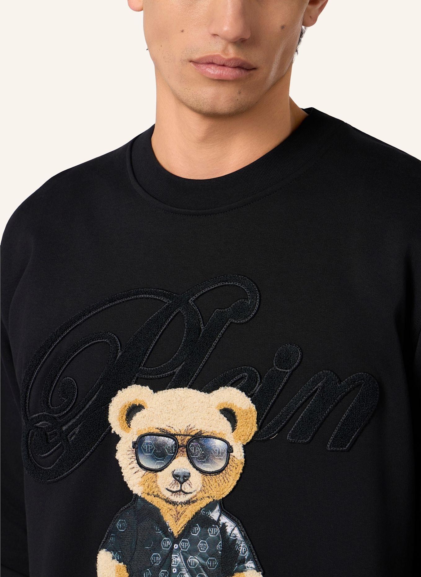 PHILIPP PLEIN PHILIPP PLEIN Round Neck Sweatshirt Teddy: SCHWARZ