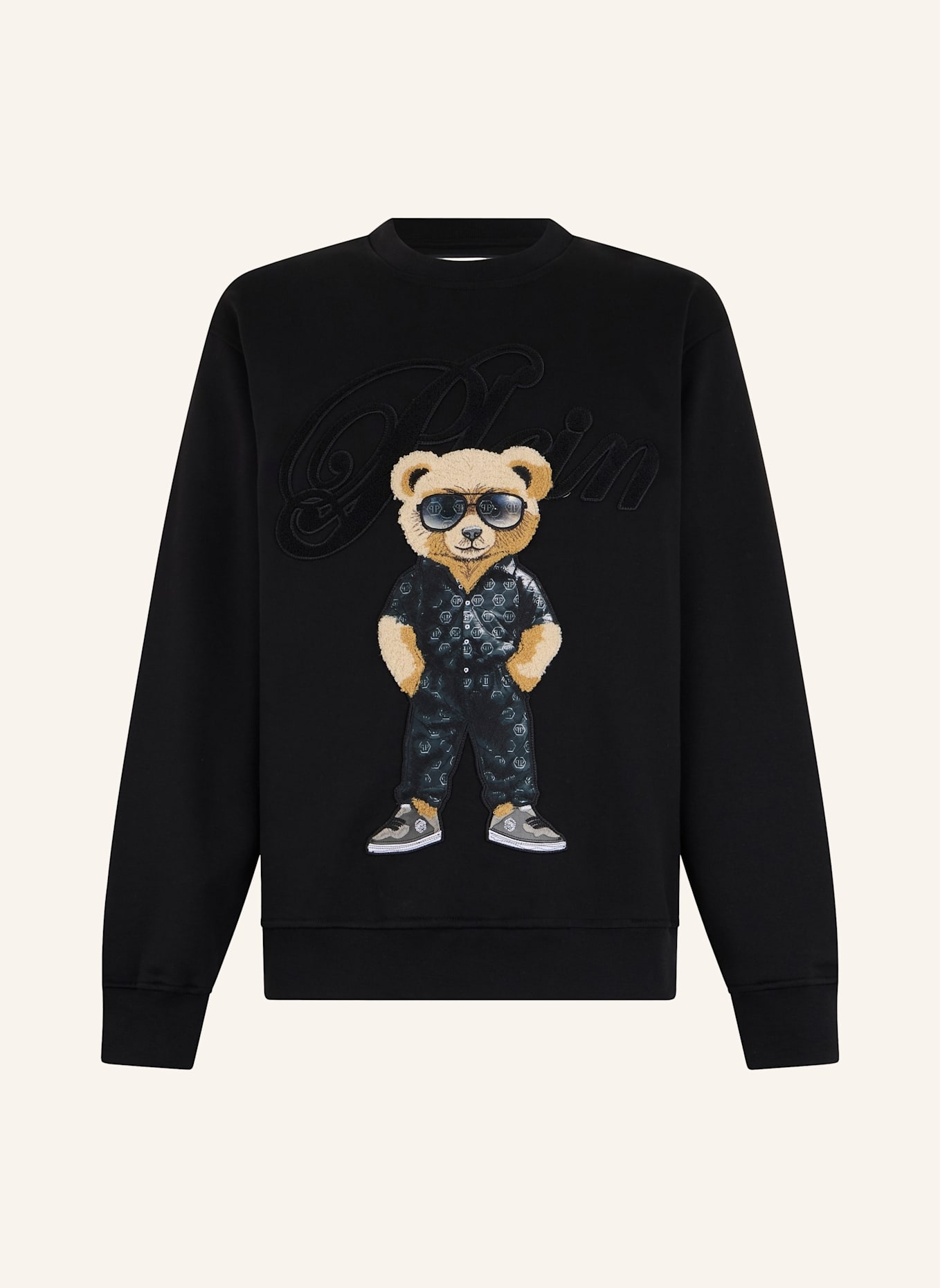 PHILIPP PLEIN PHILIPP PLEIN Round Neck Sweatshirt Teddy: SCHWARZ