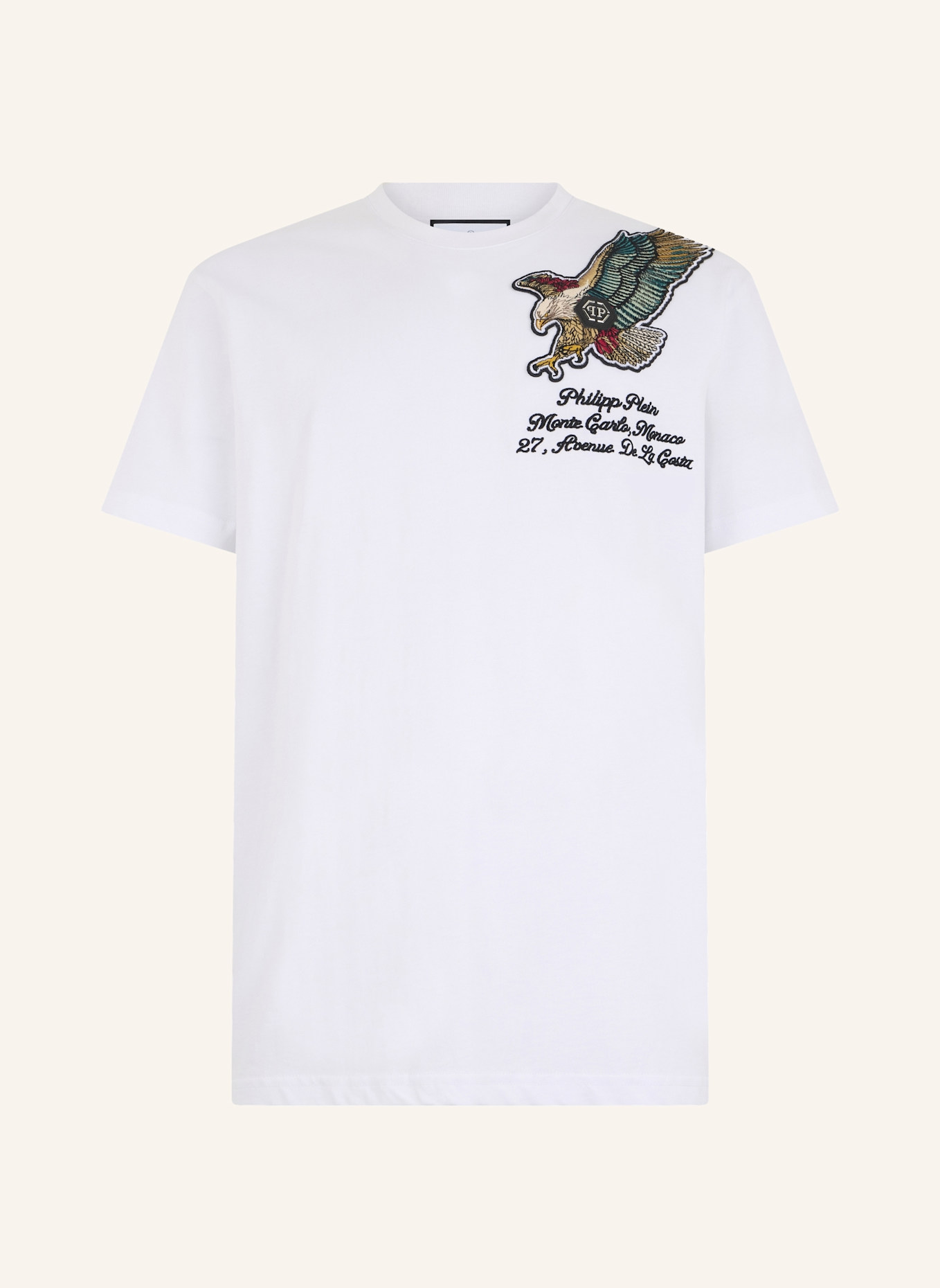PHILIPP PLEIN PHILIPP PLEIN Round Neck T-Shirt Eagle Montecarlo: WEISS