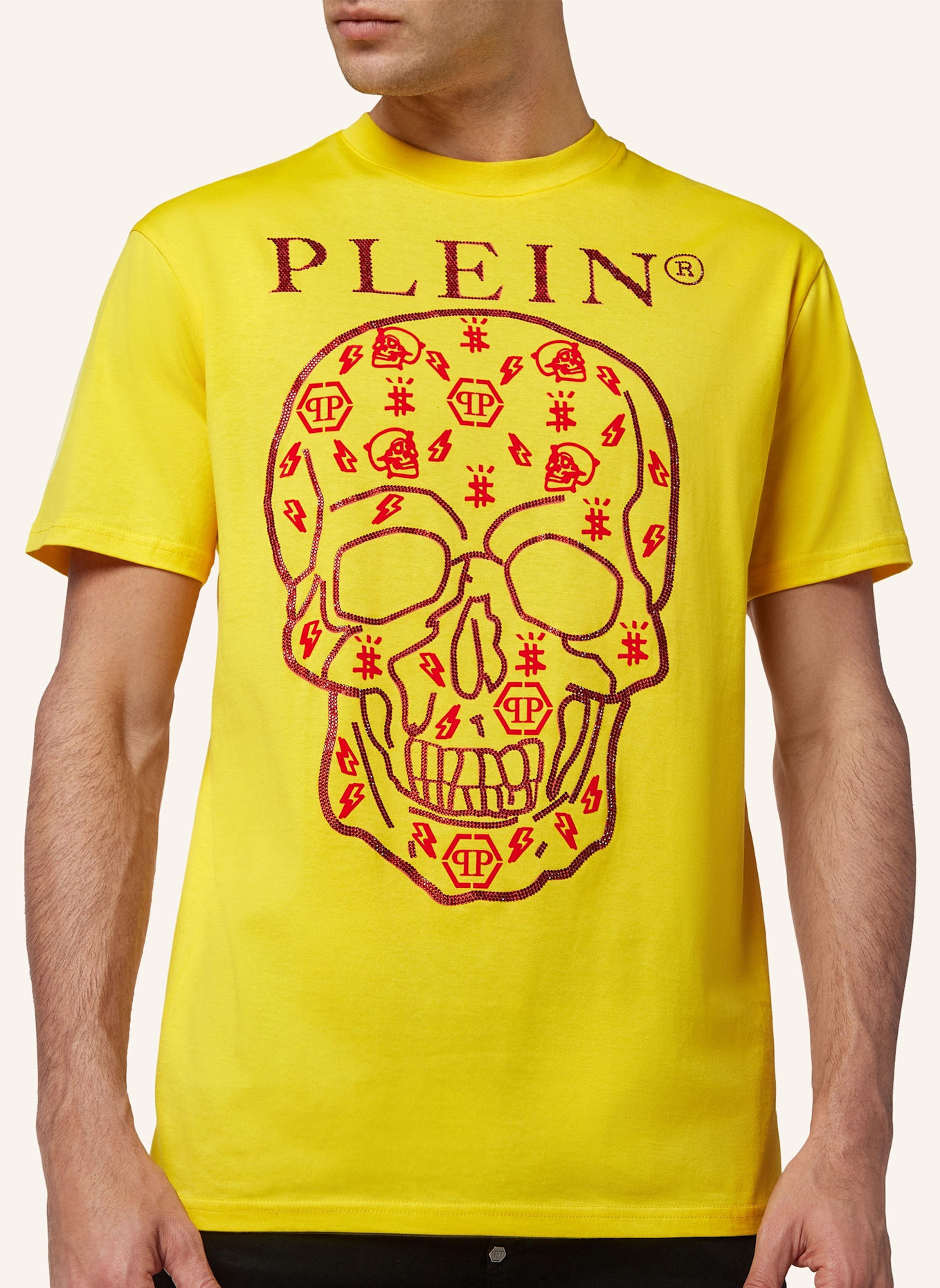 PHILIPP PLEIN T-Shirt: GELB